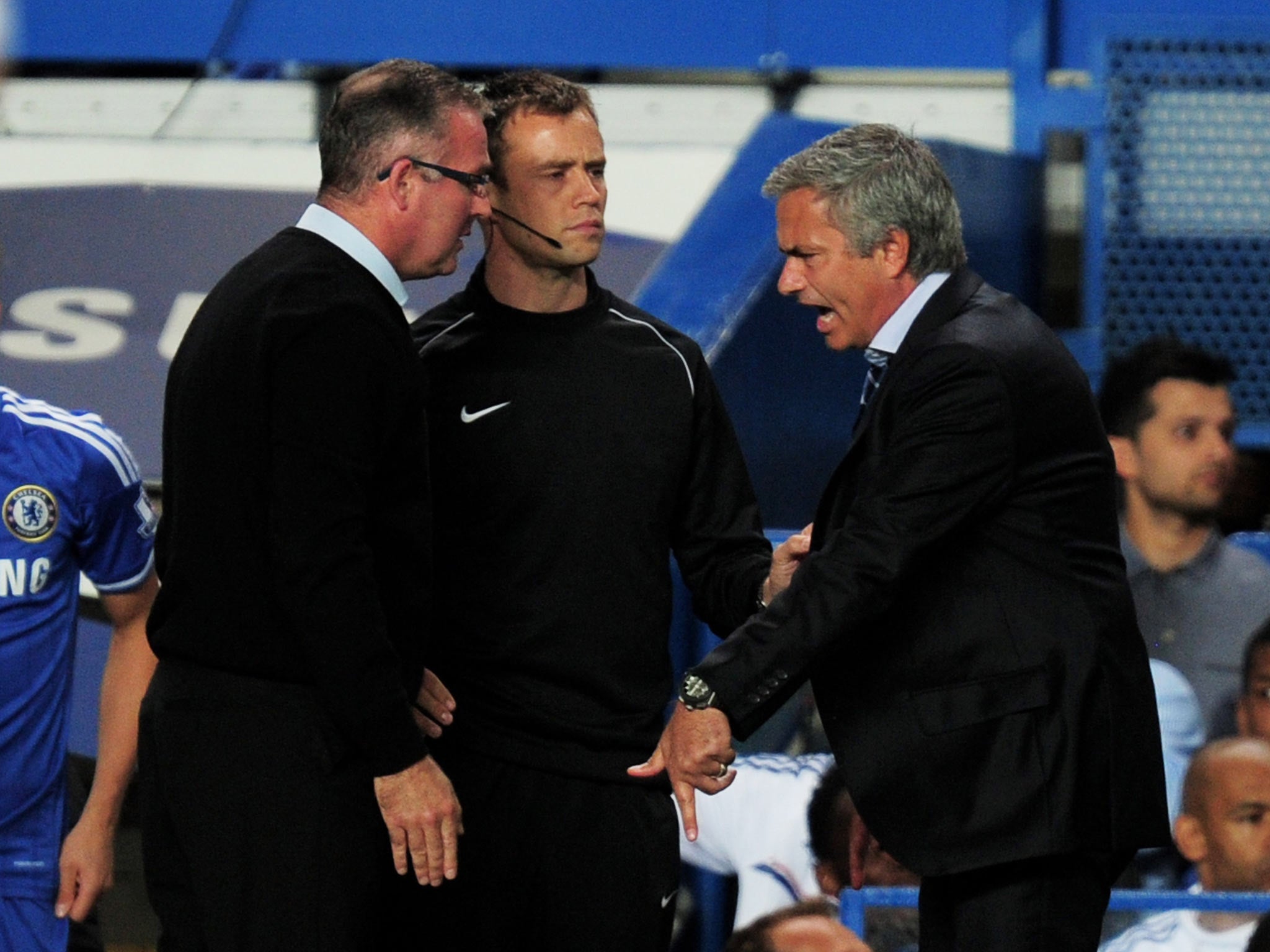 Jose Mourinho and Paul Lambert square up at Stamford Bridge