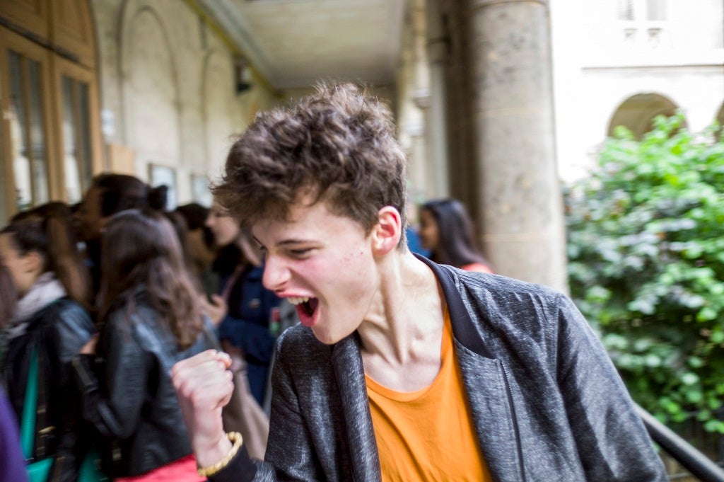 One student is evidently happy with his results.