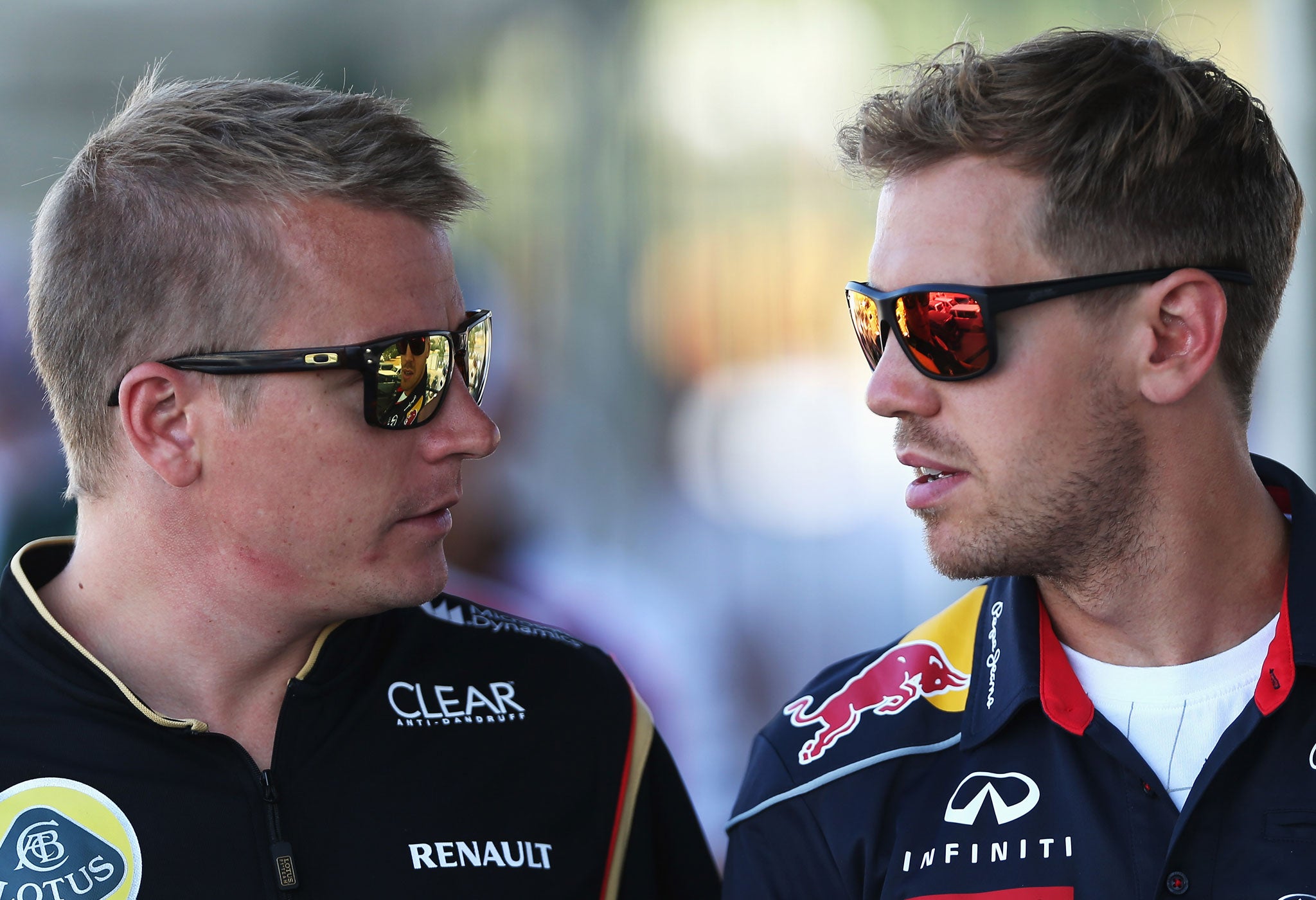 Kimi Raikkonen and Sebastian Vettel