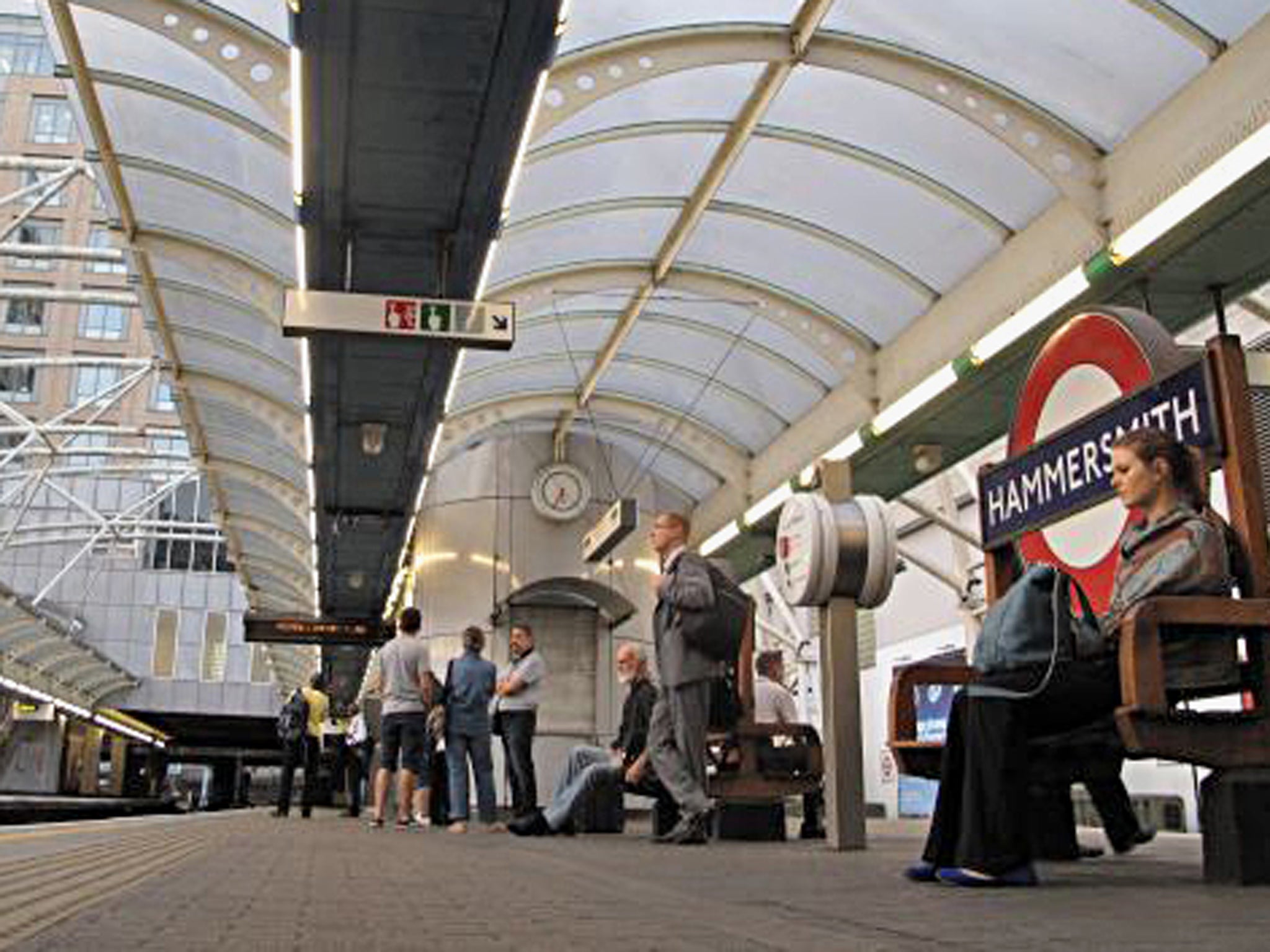 Tubular hell: waiting for the train at Hammersmith