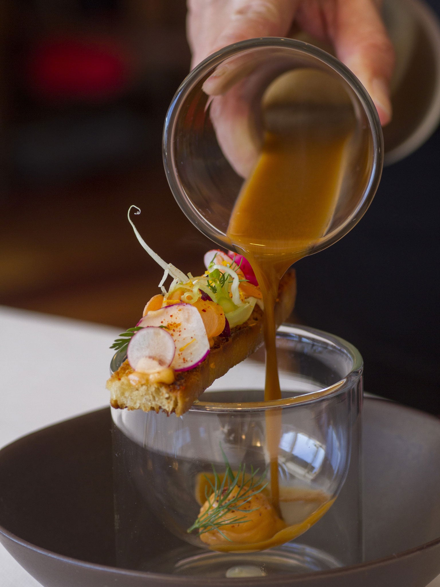 Modern twist: Ludovic Turac's version of the bouillabaisse