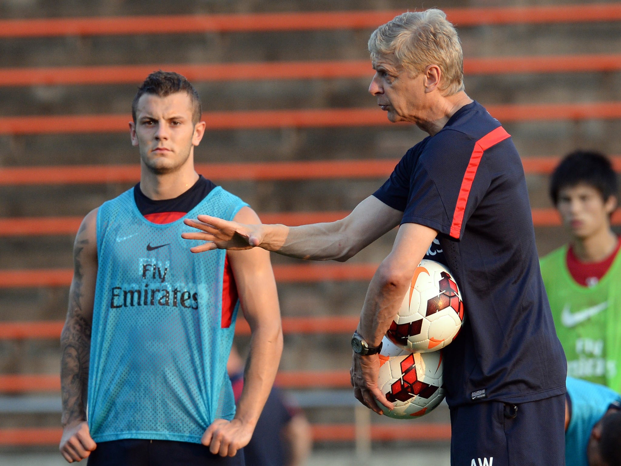 Jack Wilshere with Arsene Wenger