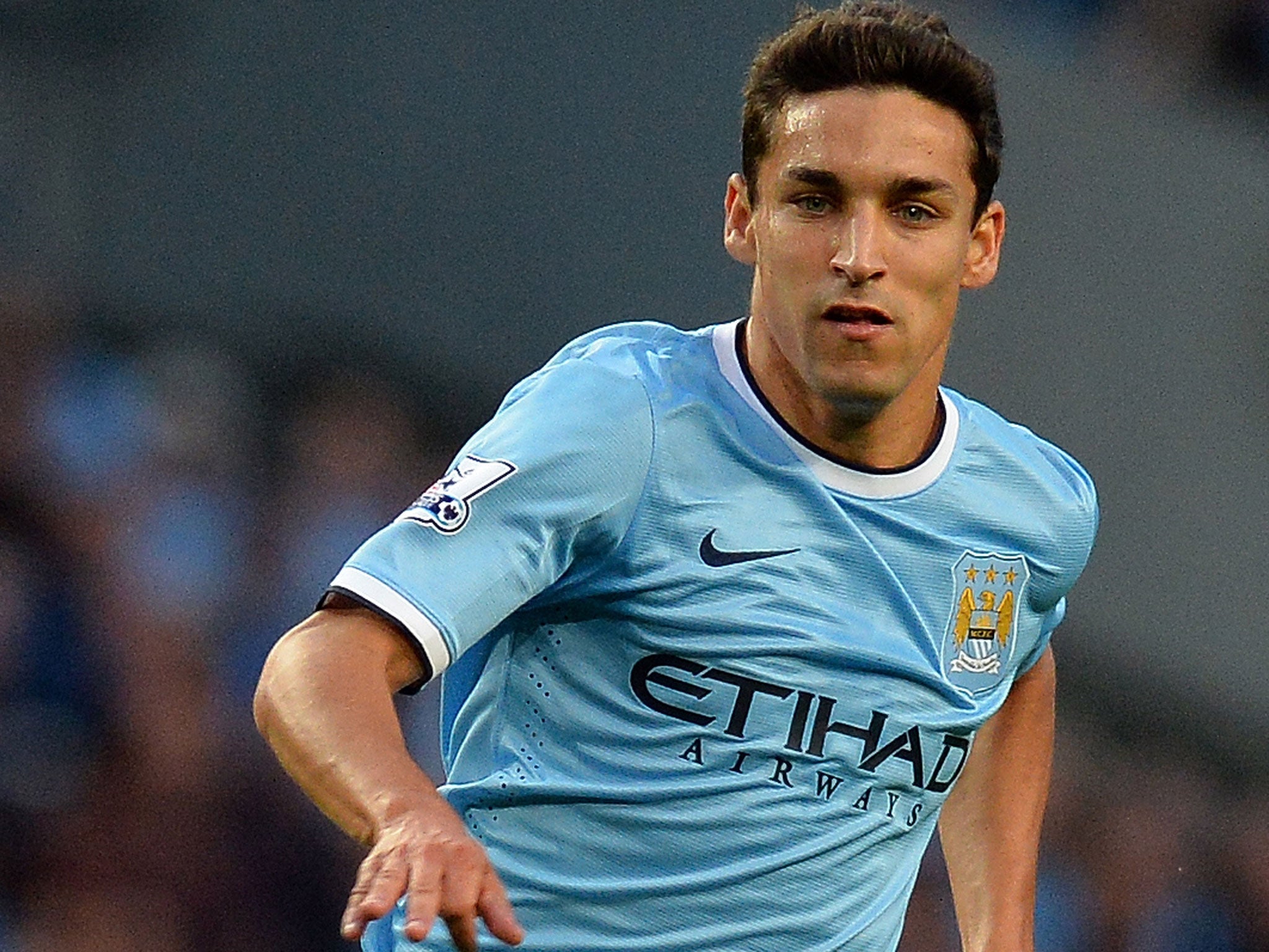 Jesus Navas and his Manchester City team-mates will face Swansea City