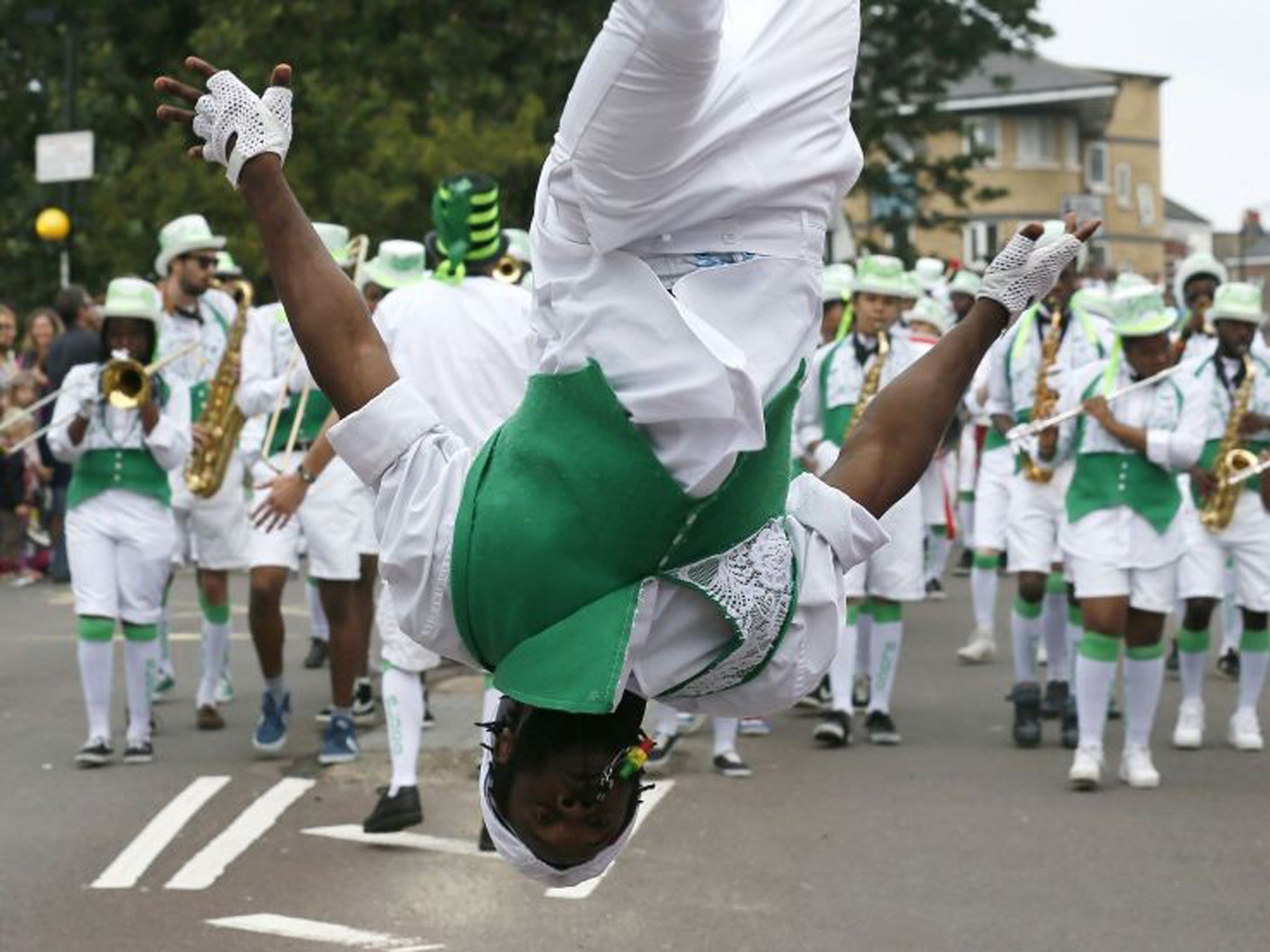 Performers in the children's day parade at Notting Hill Carnival