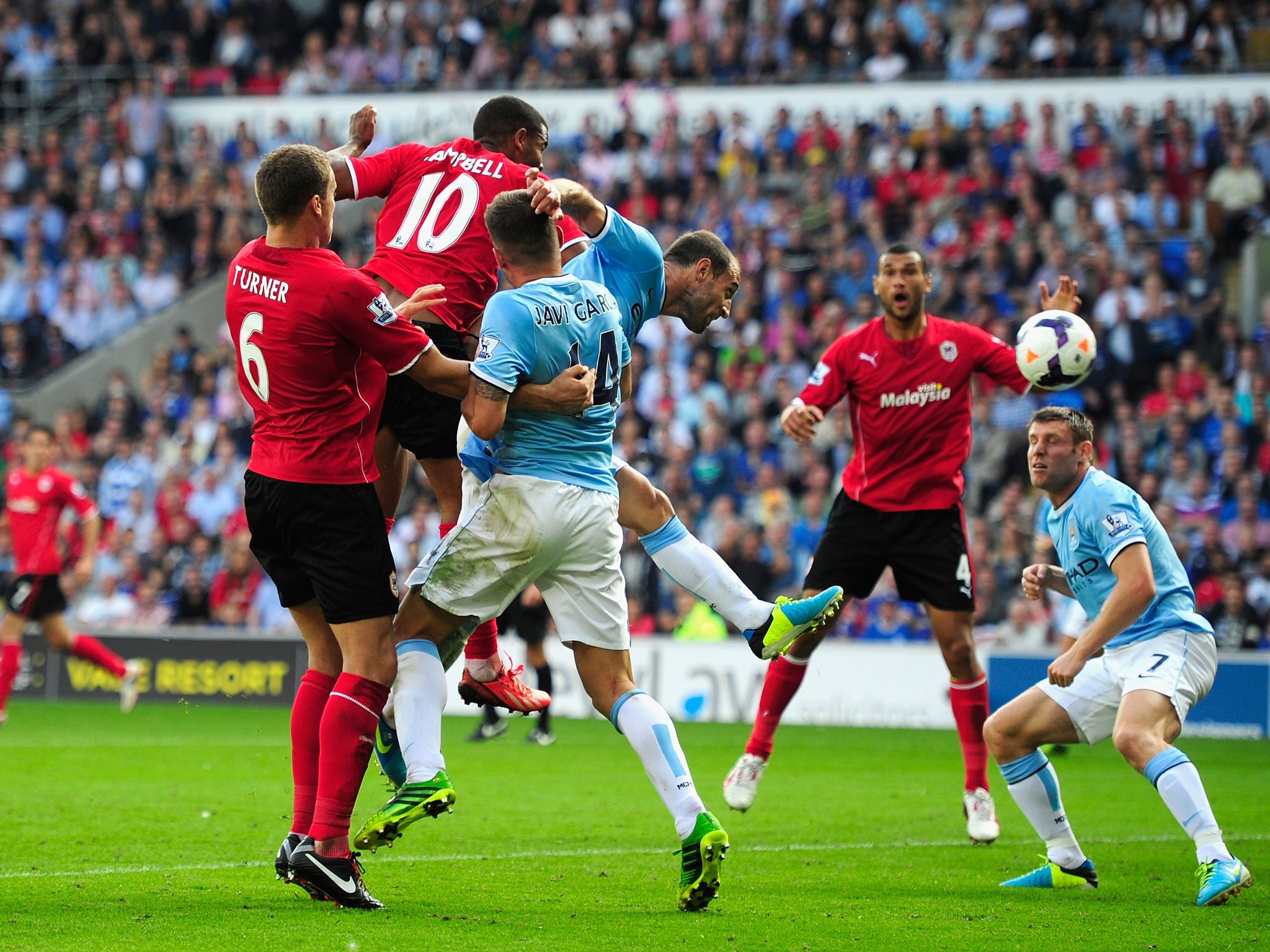 Frazier Cambell scores Cardiff's third goal