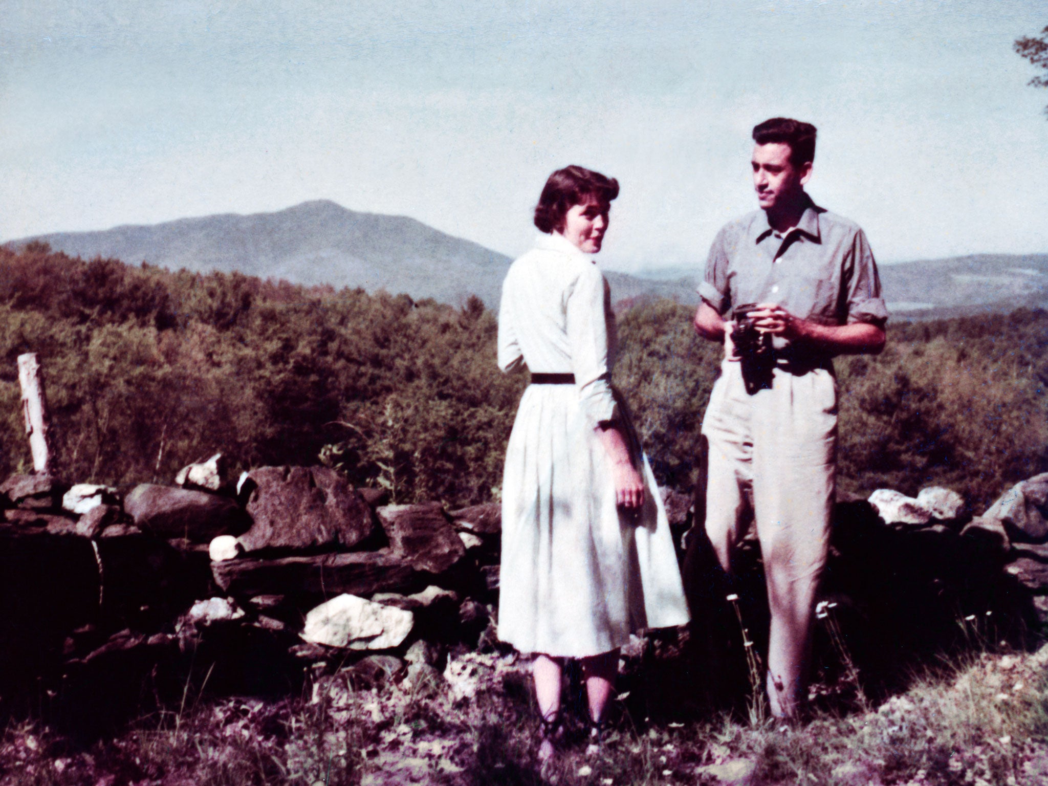 A rare photograph of author JD Salinger with a friend