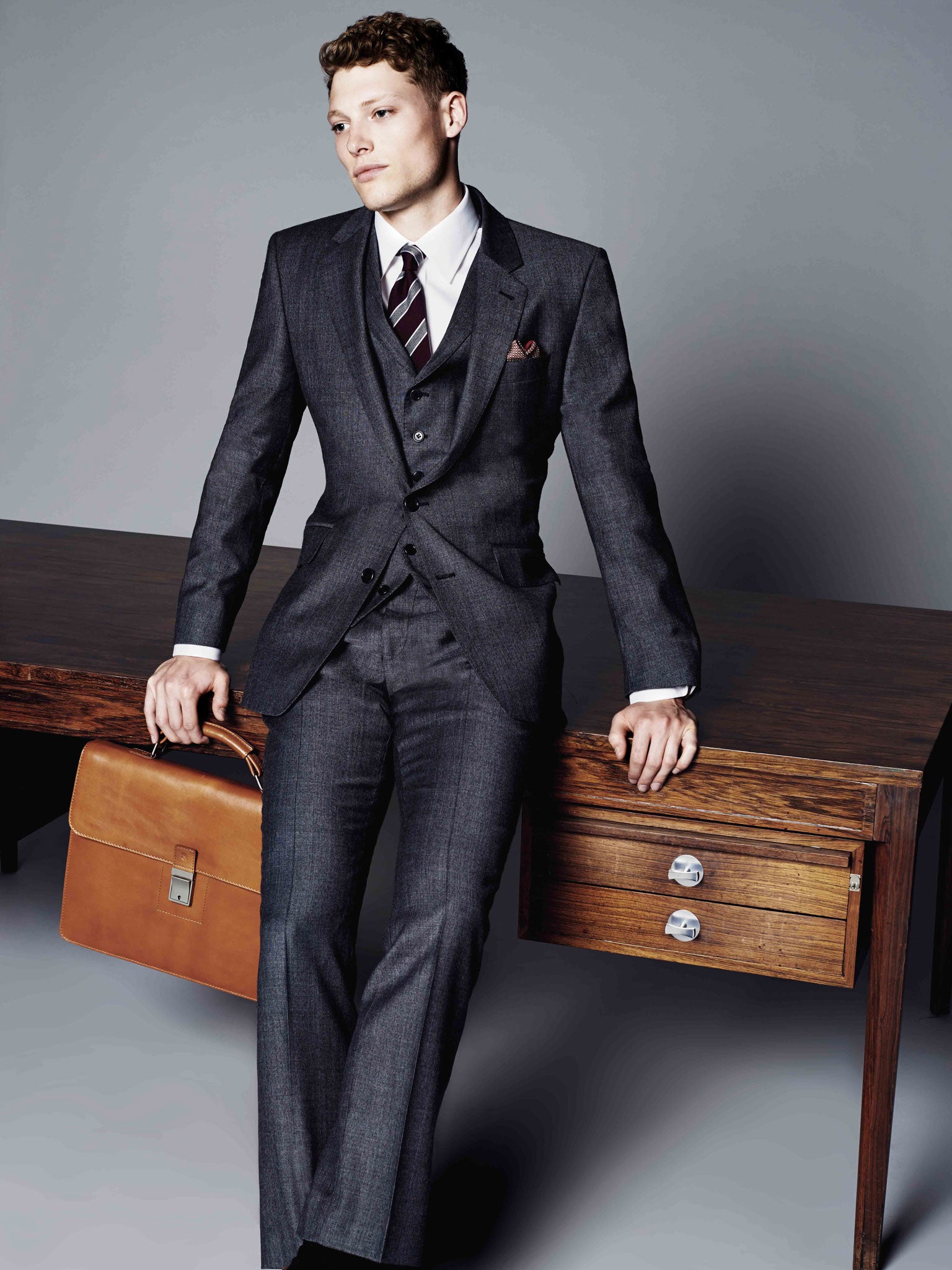 A first look at Patrick Grant’s perfectly suited Debenham
debut. Suit £299 by Hammond & Co by Patrick Grant, from selected Debenhams stores, debenhams.com