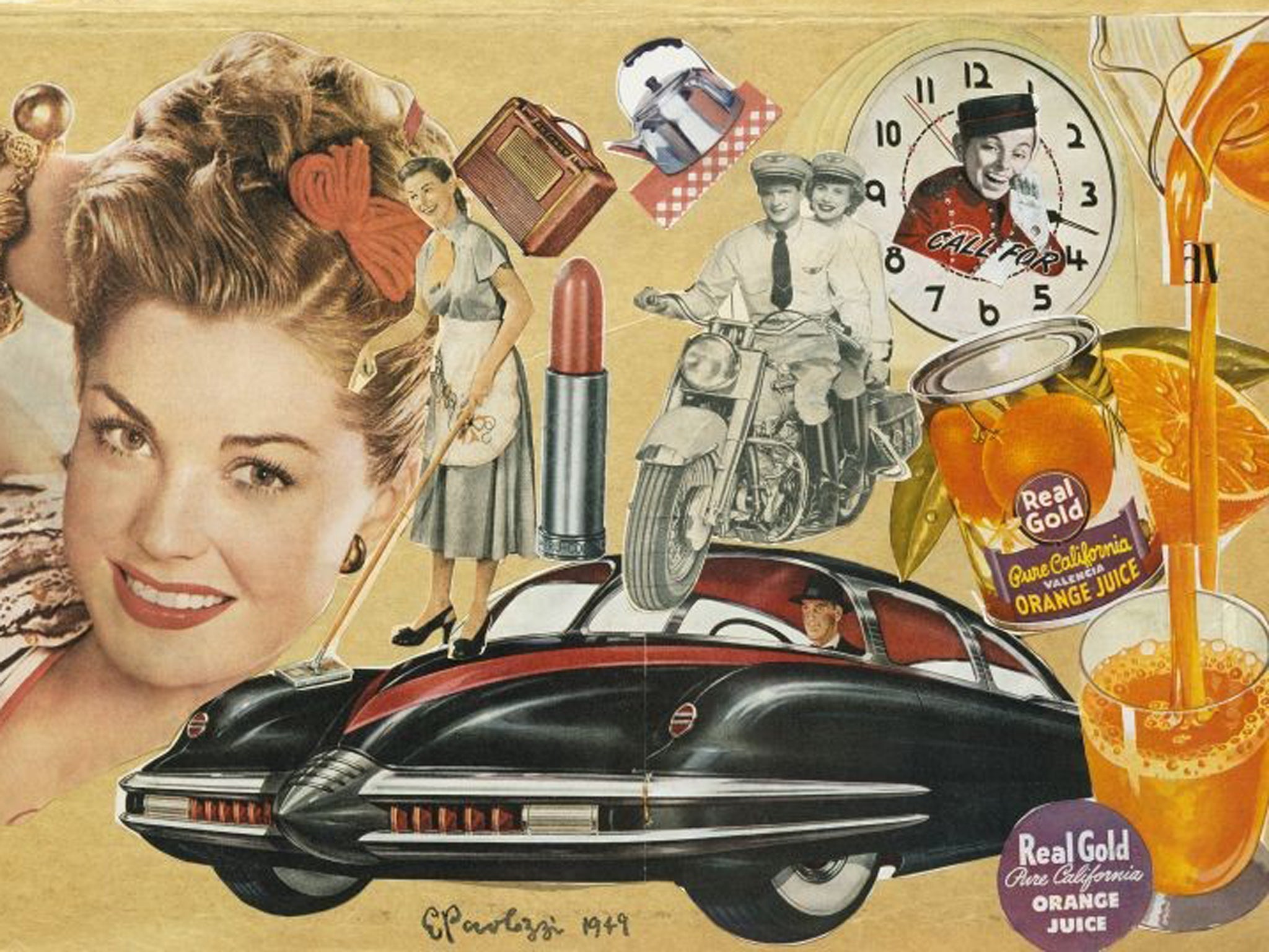 Eduardo Paolozzi, Real Gold, 1949, Printed papers on paper, Tate, Presented by the artist 1995