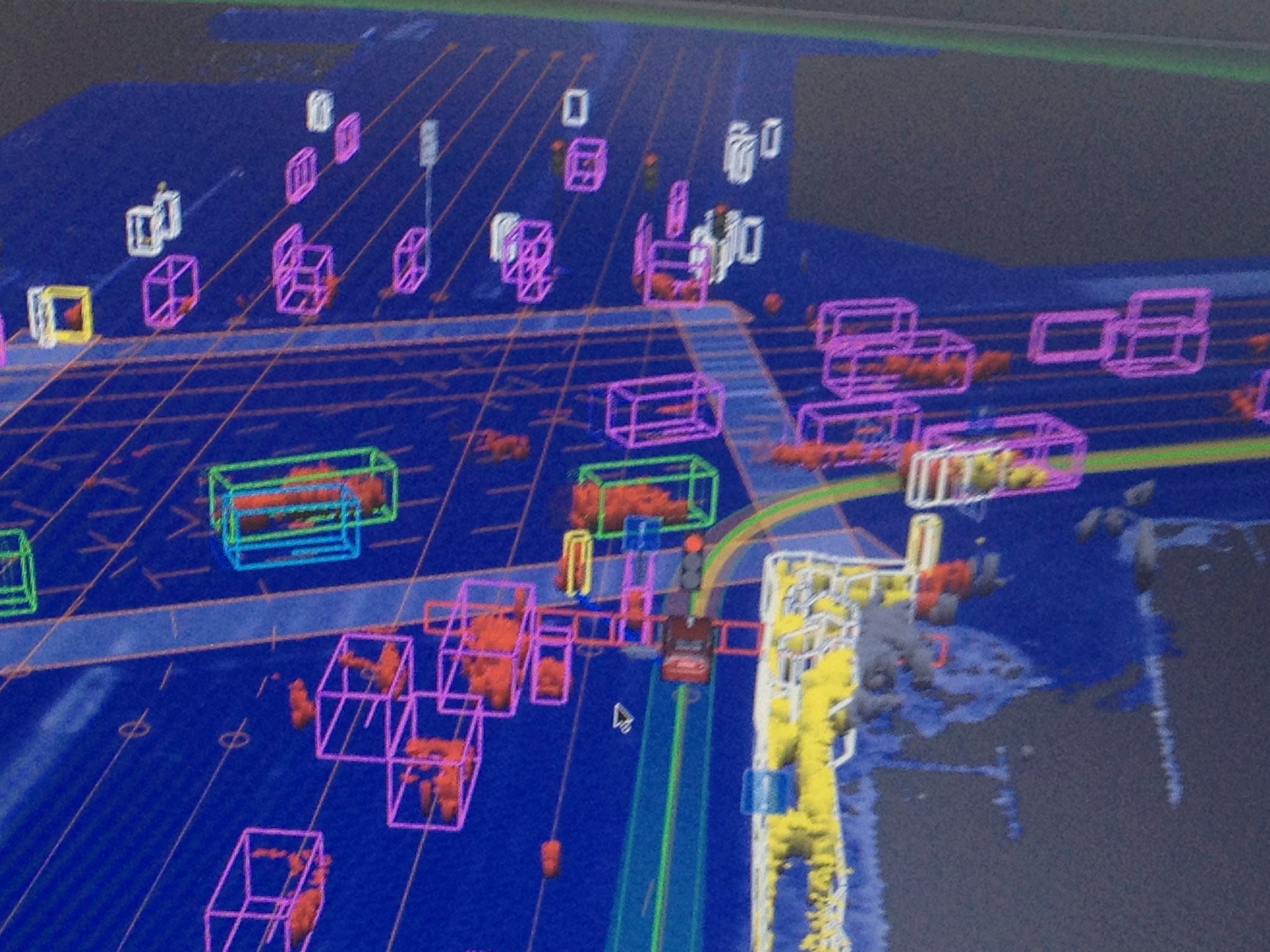 How Google's cars see the world. Handout photo courtesy of the Nevada Department of Motor Vehicles.