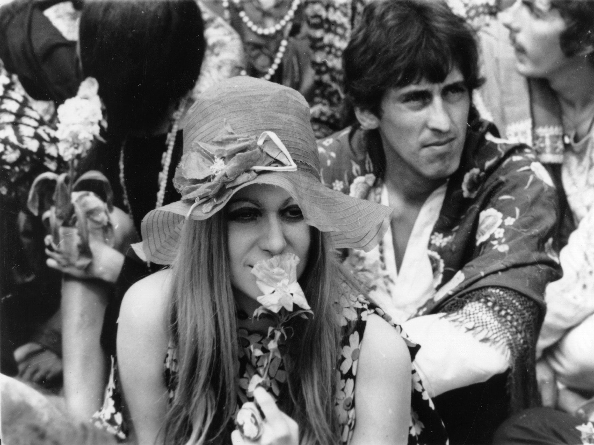 Hippies at Speaker's Corner in Hyde Park during a Legalise Pot rally