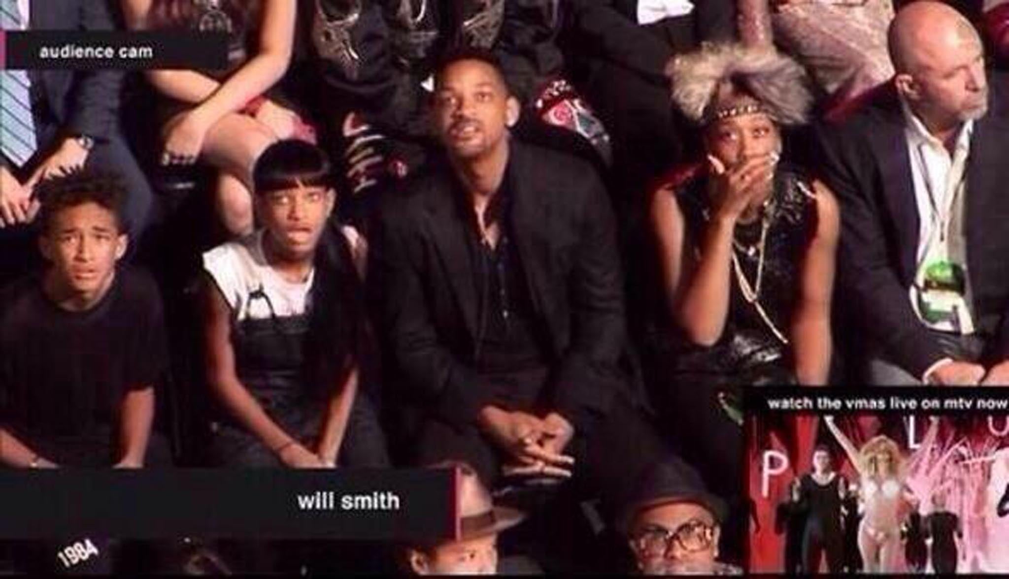 Will Smith and family react to Lady Gaga's VMA performance