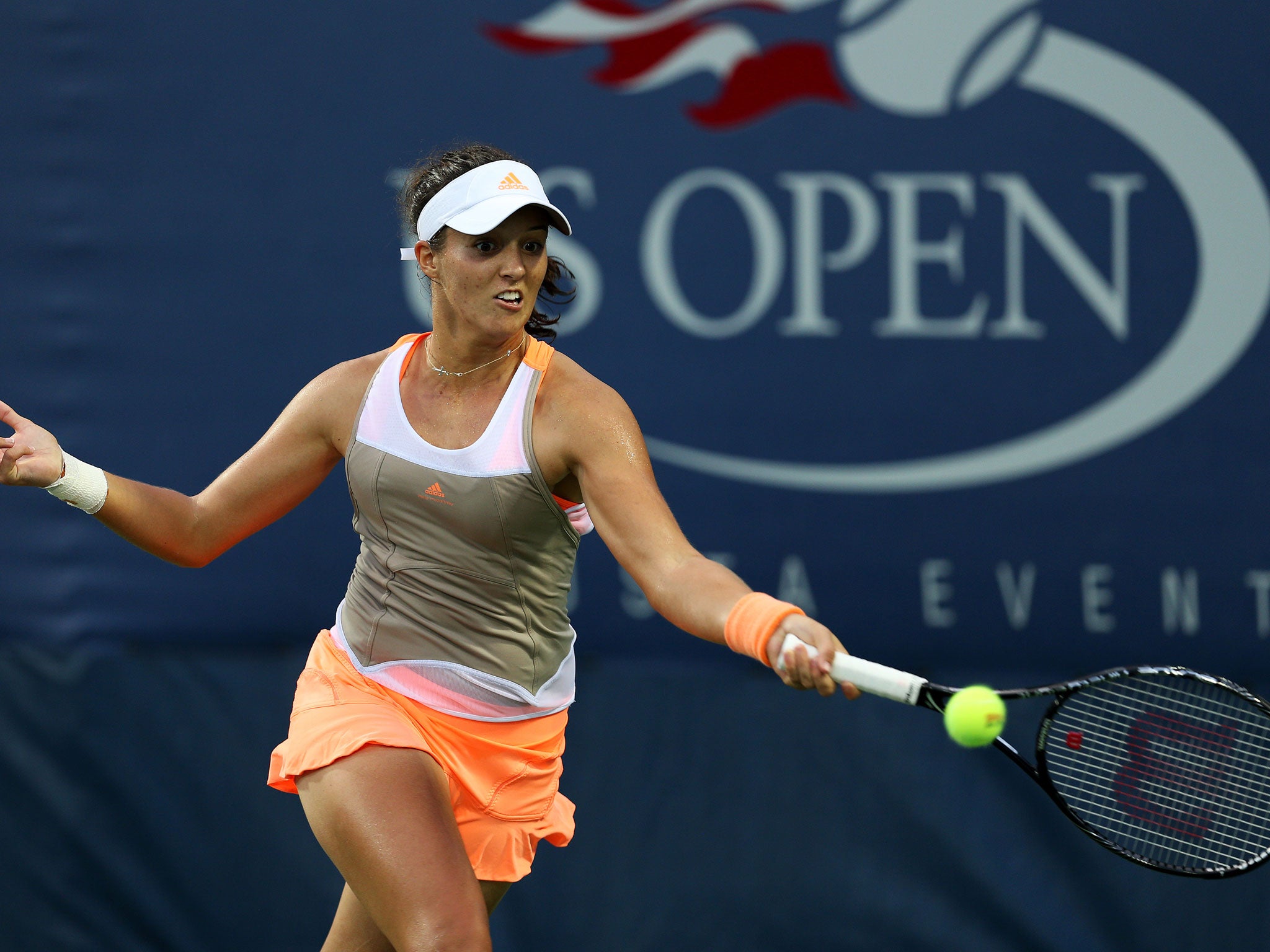 Laura Robson during her victory over France's Caroline Garcia