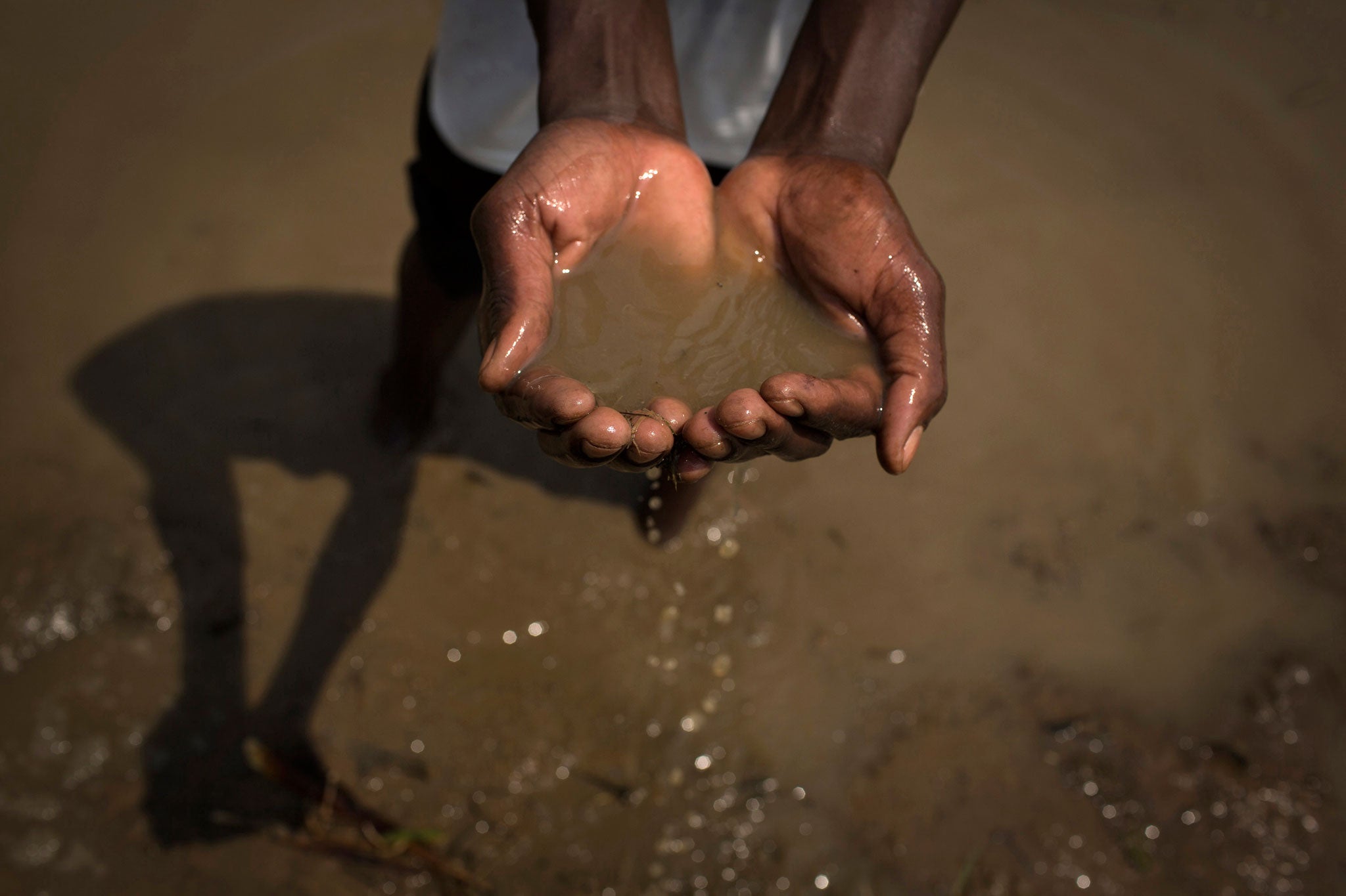 Dirty water from a swamp in the Bugesera district