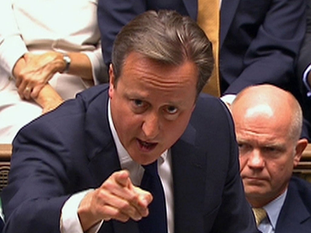 David Cameron addressing the House of Commons during the failed vote for intervention in Syria in 2013