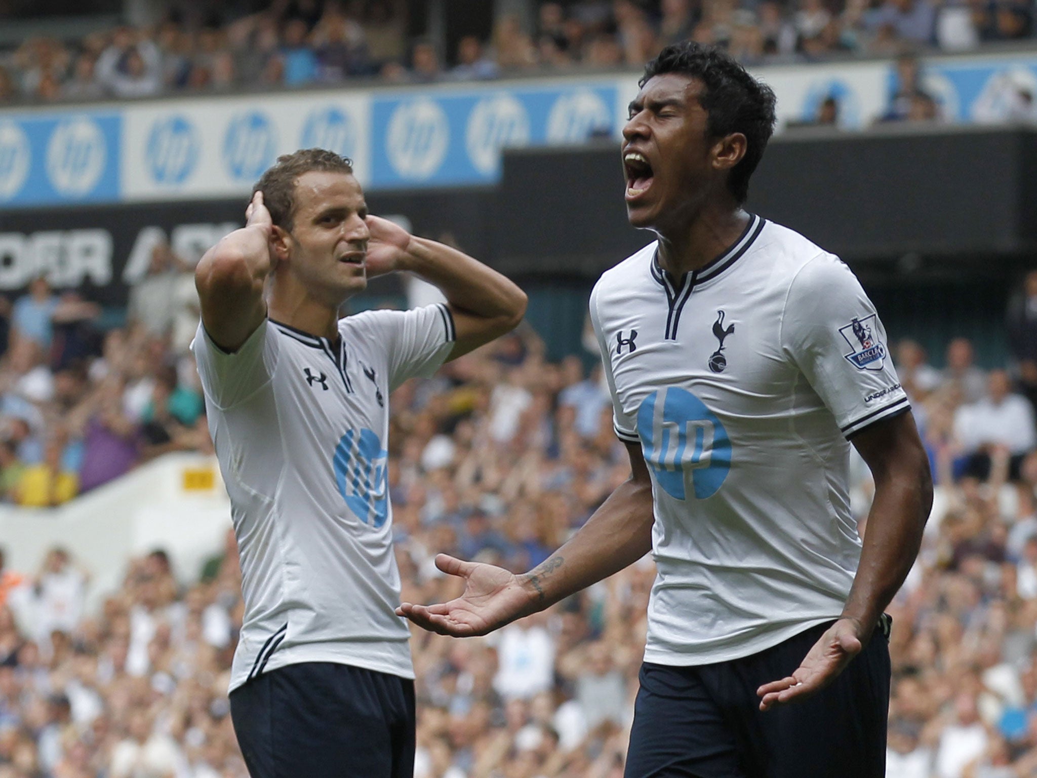 Roberto Soldado (left) will feature for Tottenham against Cardiff