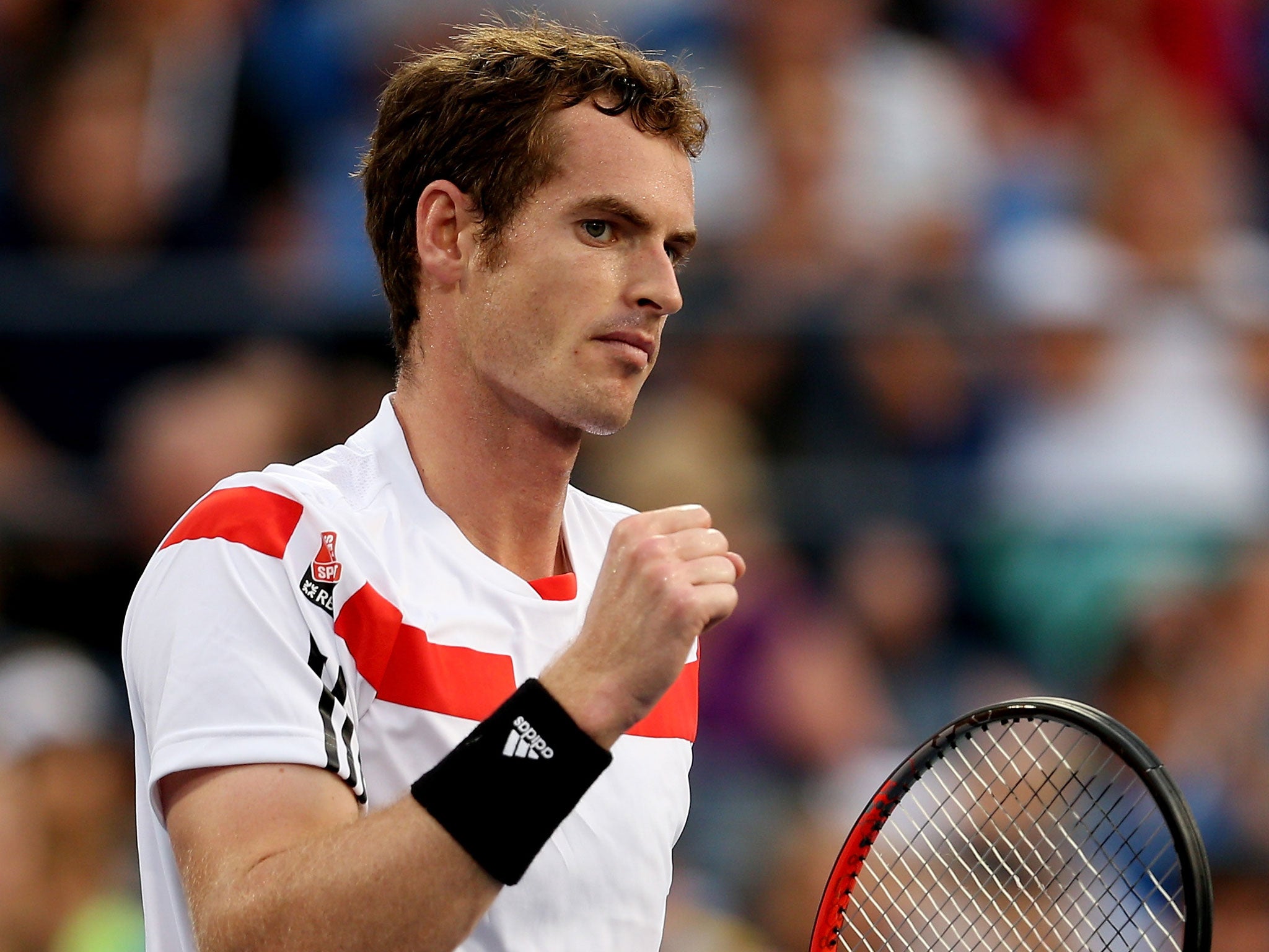 Andy Murray on his way to victory and a place in the third round of the US Open