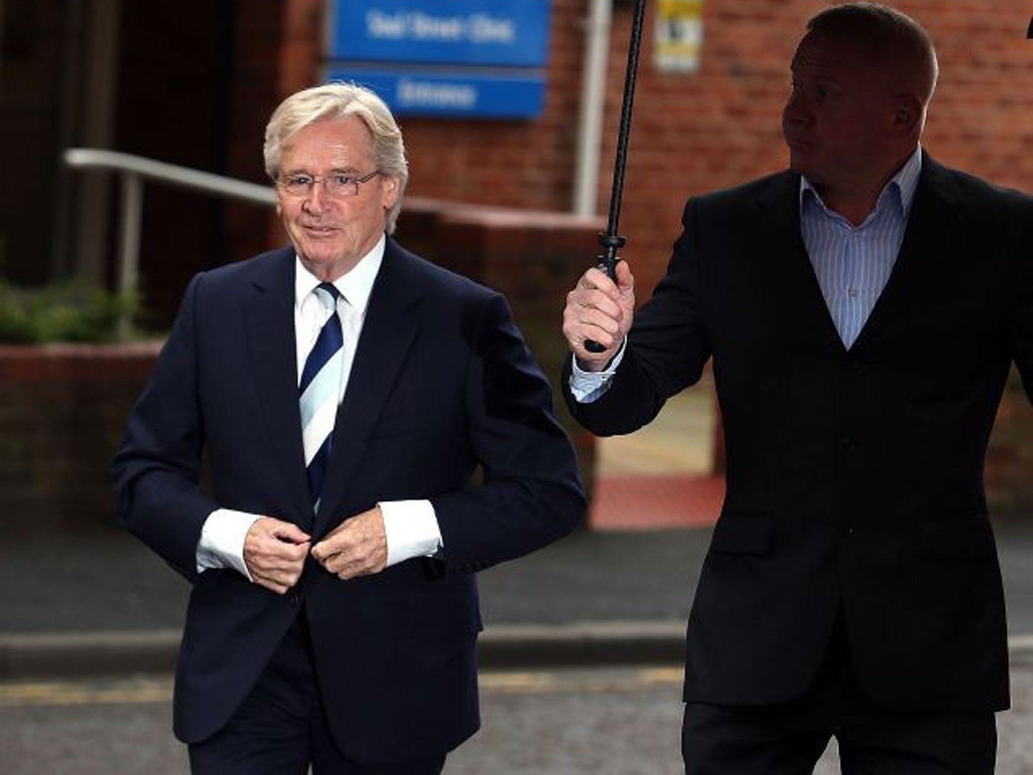 Bill Roache arriving at Preston Crown Court earlier today