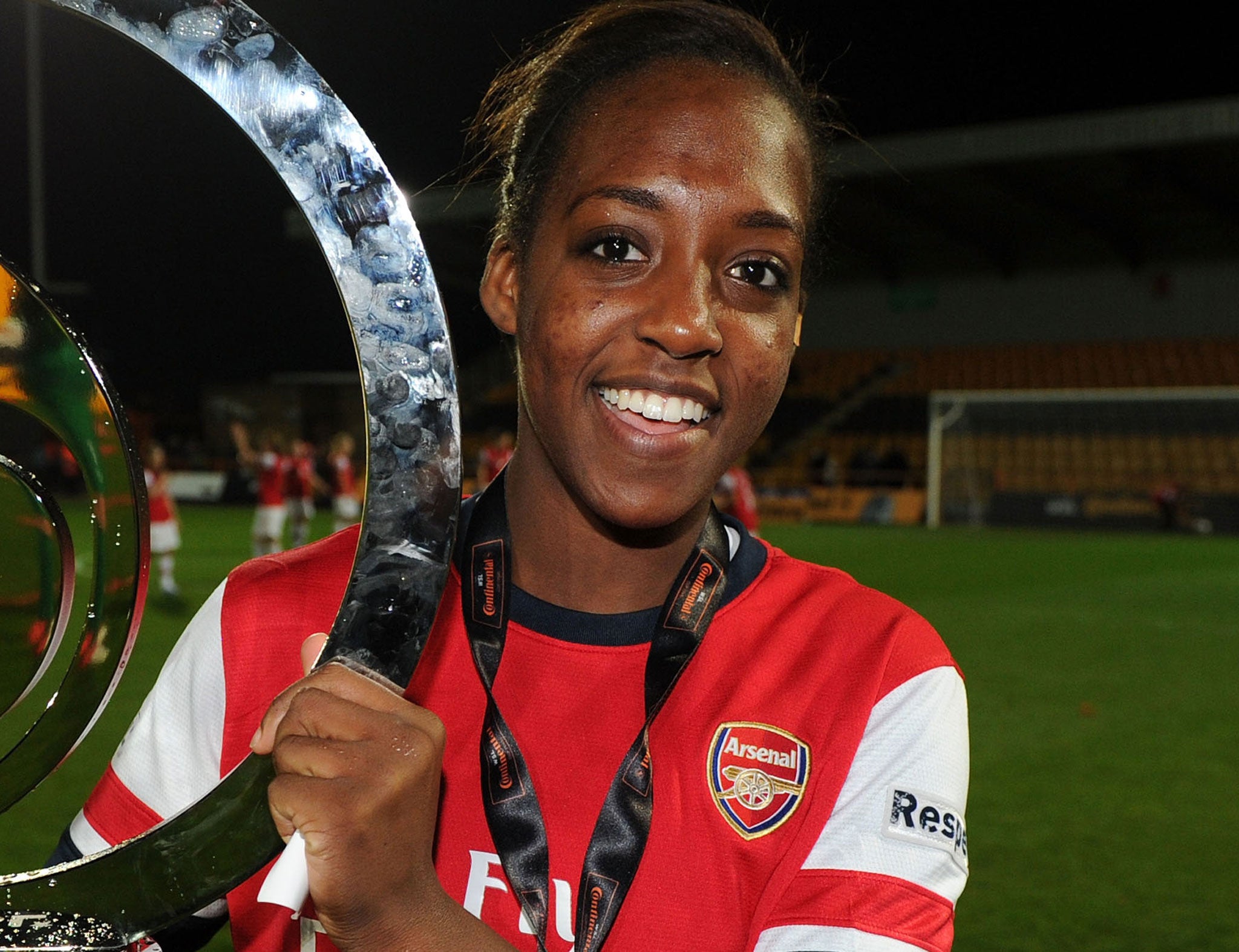 Danielle Carter scored twice for Arsenal Ladies