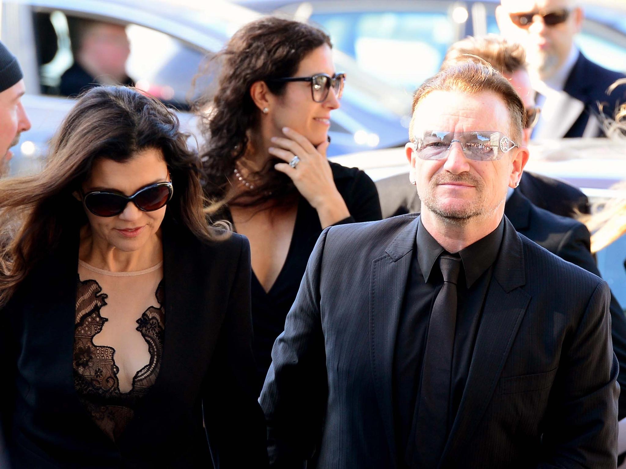 U2 singer Bono (right) with his wife Ali Hewson