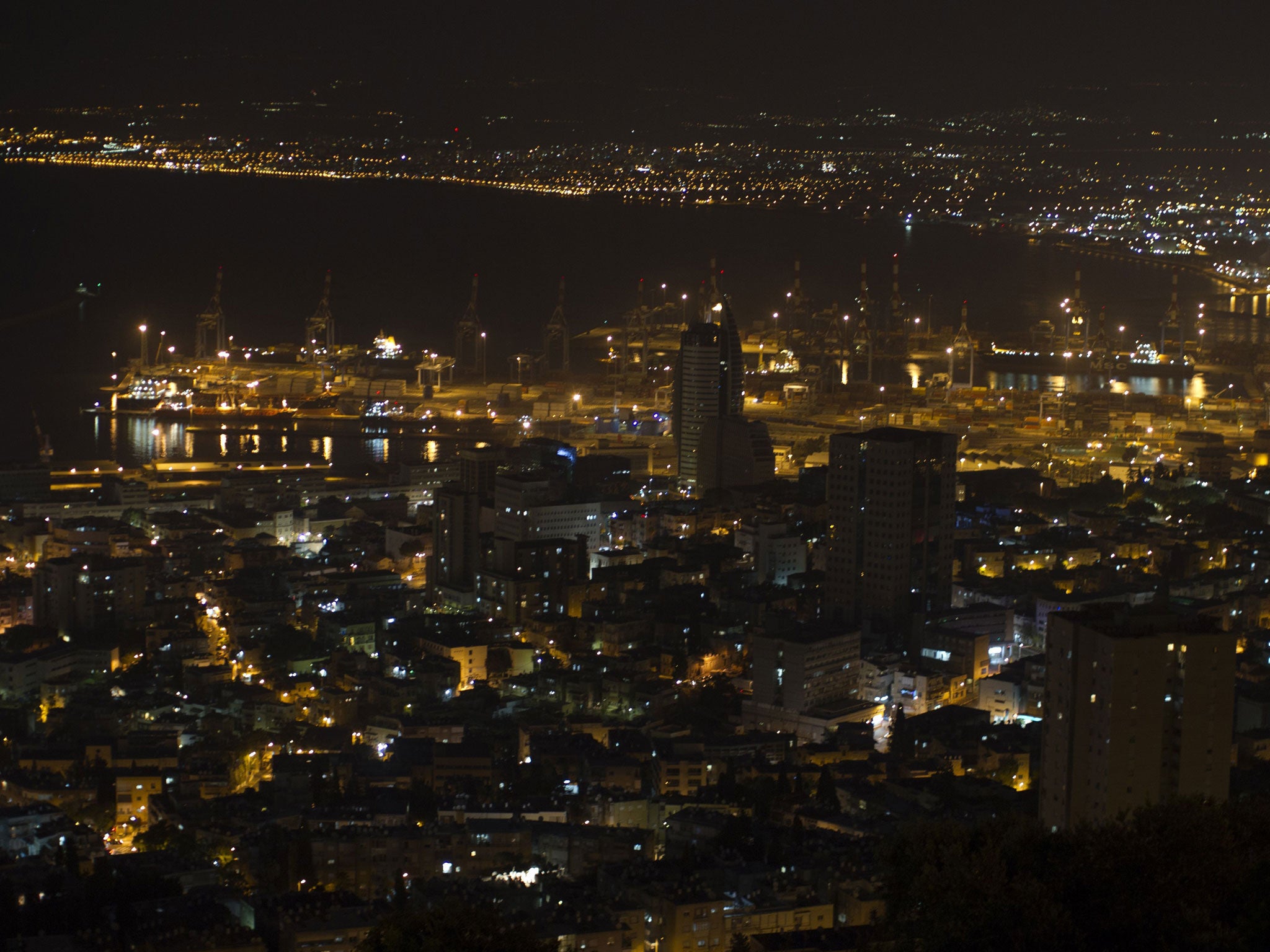 A general view of the skyline of the Israeli Mediterranean coastal city of Haifa. Israel has deployed its Iron Dome missile defence system in Tel Aviv amid fears Assad or his allies from the Hezbollah Shiite militia in Lebanon will retaliate against the J