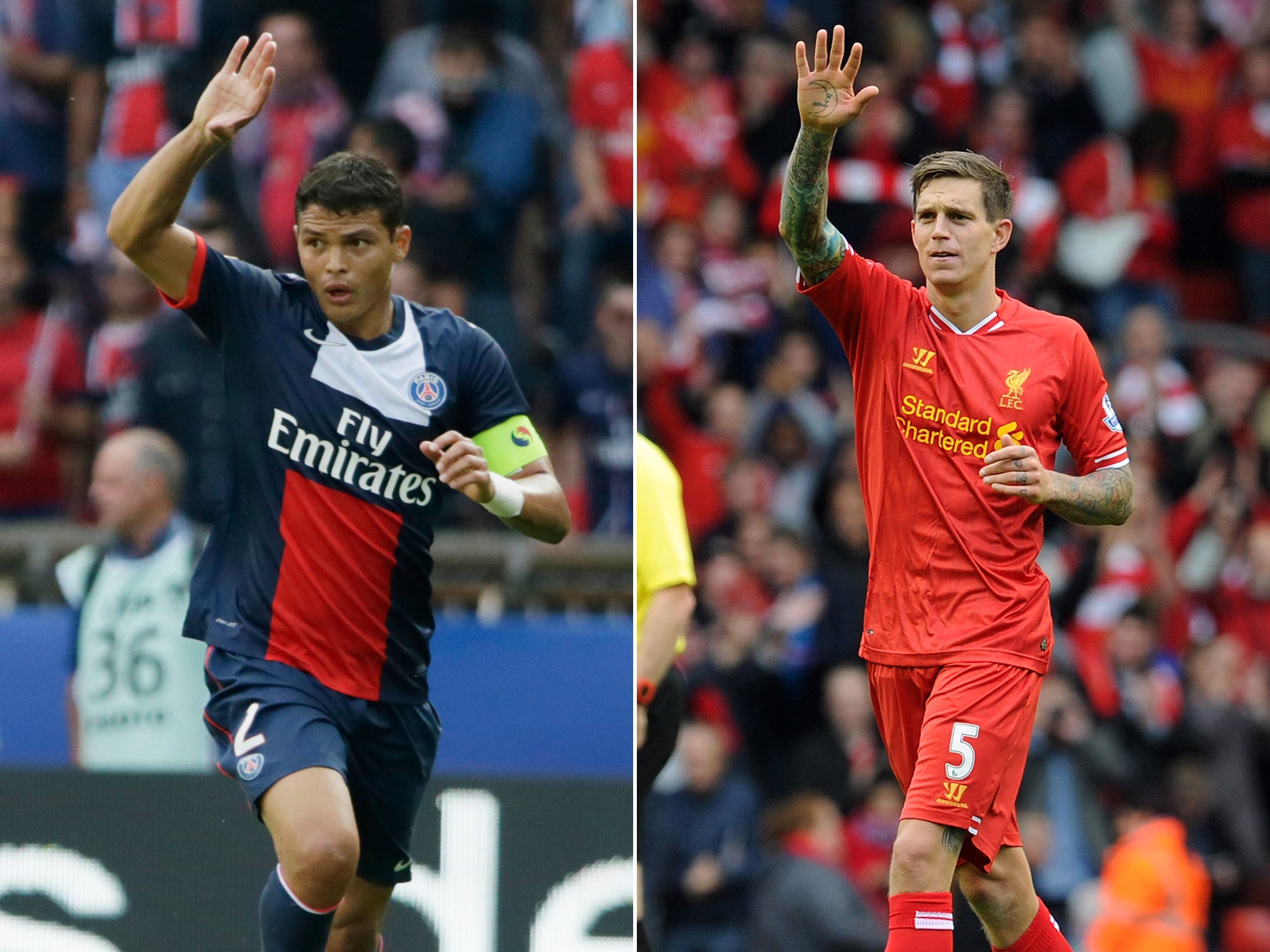 Thiago Silva and Daniel Agger