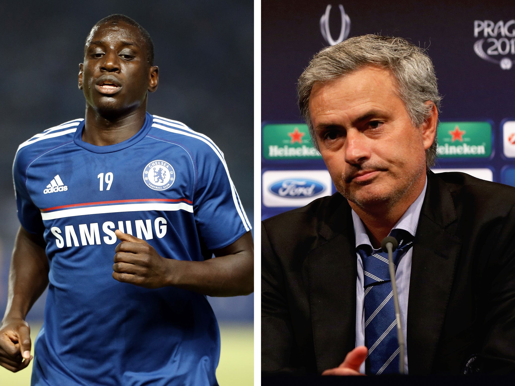 Demba Ba and Jose Mourinho