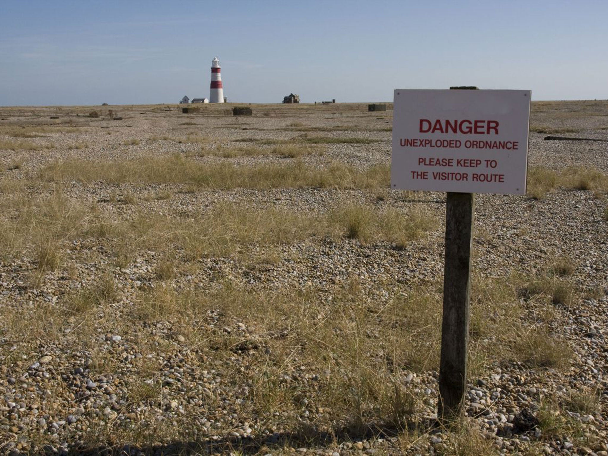 Photo by REX/Image Broker (1378161a) Looking over Orford Ness toward the lighthouse, Suffolk, England, United Kingdom, Europe