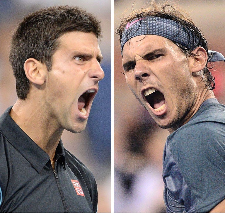 Novak Djokovic (left) and Rafael Nadal show their roar power at Flushing Meadows