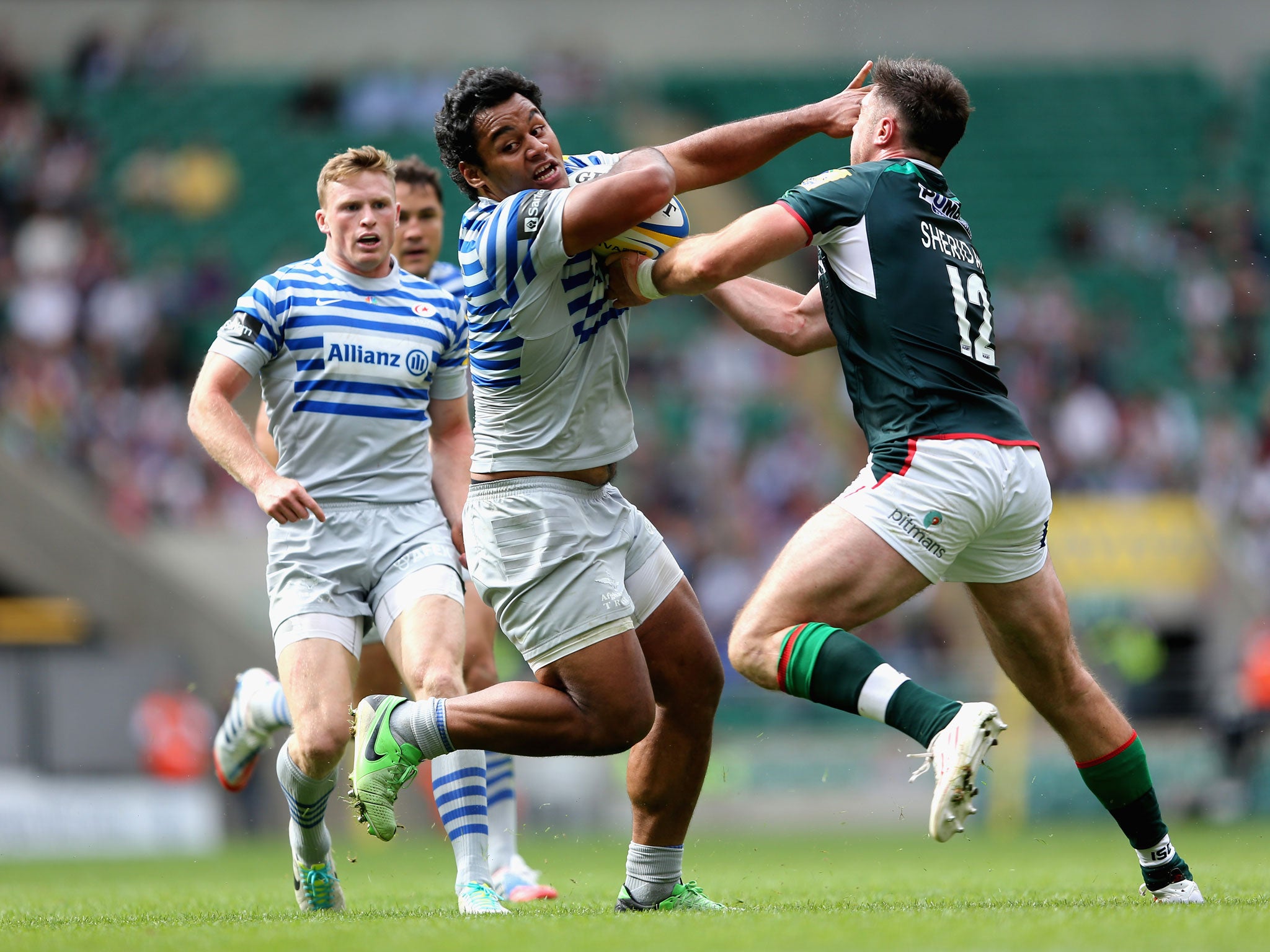 Billy Vunipola of Saracens in action