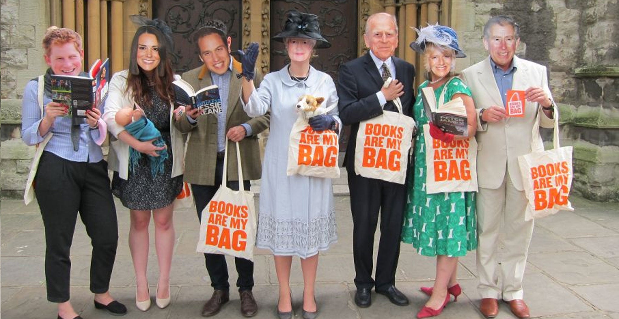 From left to right: Felicity Denham (last seen by Covers shivering in the freezing cold press tent at the Hay Literary Festival), Becky Short, Daniel Freeman, Tory Lyne-Pirkis (who knows the rules of polo and makes a freakishly good Queen), Steven William