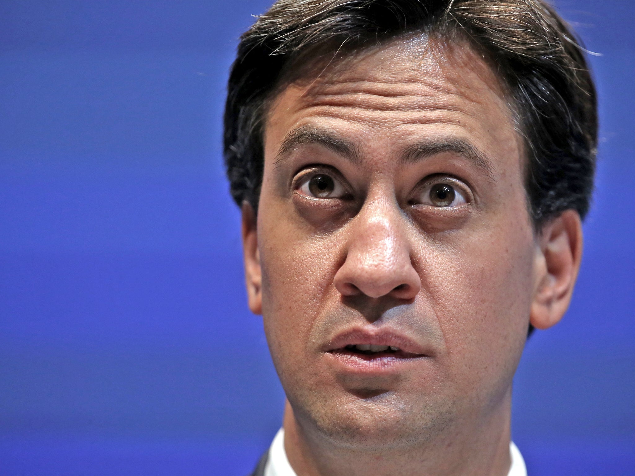 Oddly pedagogic: Ed Miliband speaking in Bournemouth