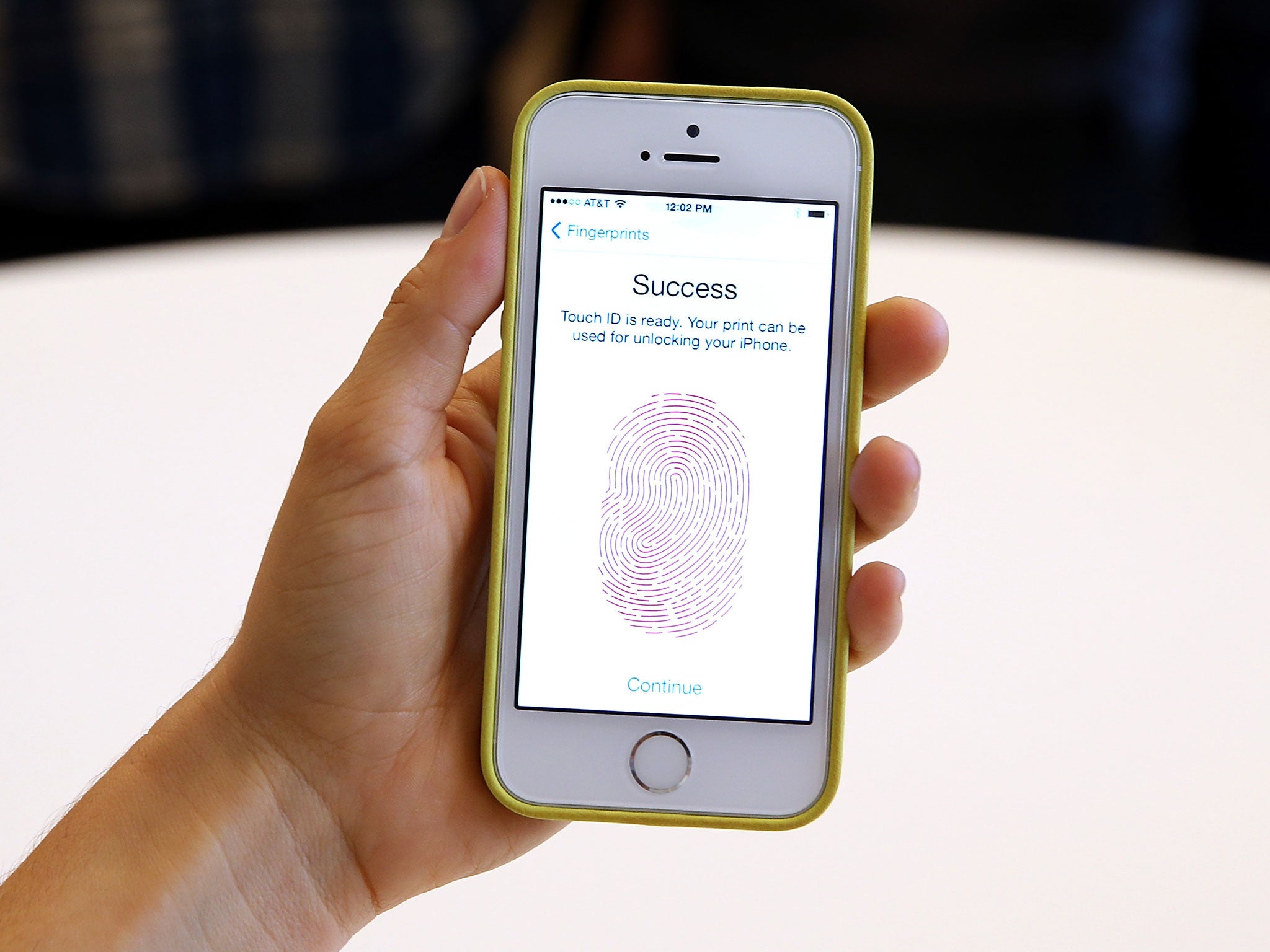 The new iPhone 5S with fingerprint technology