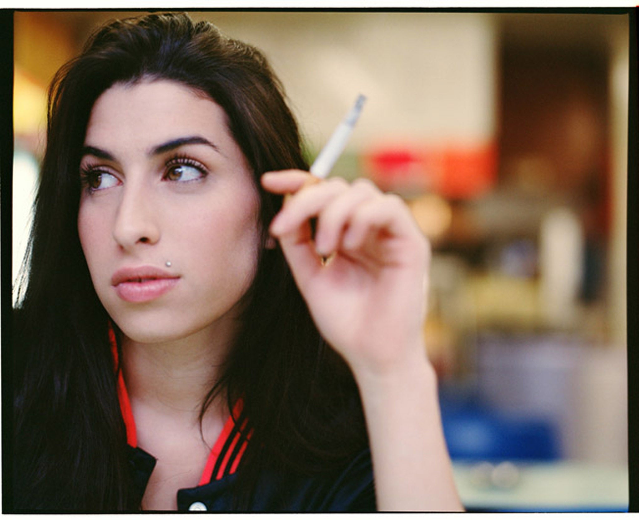 Amy Winehouse. Cafe, Kentish Town Road, London. February 5th 2004