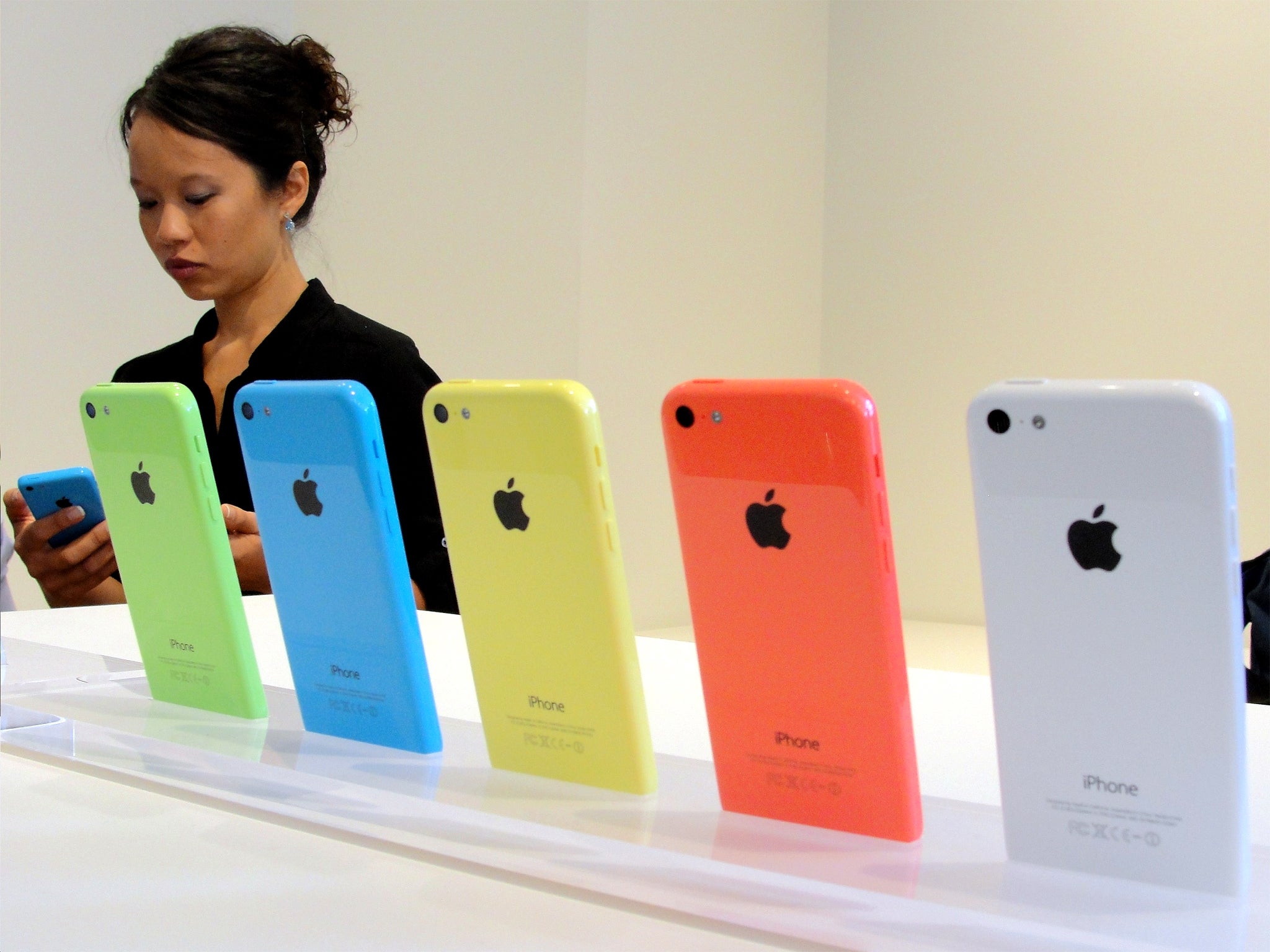 Apple’s high-colour 5C handset was unveiled earlier this week (Getty)