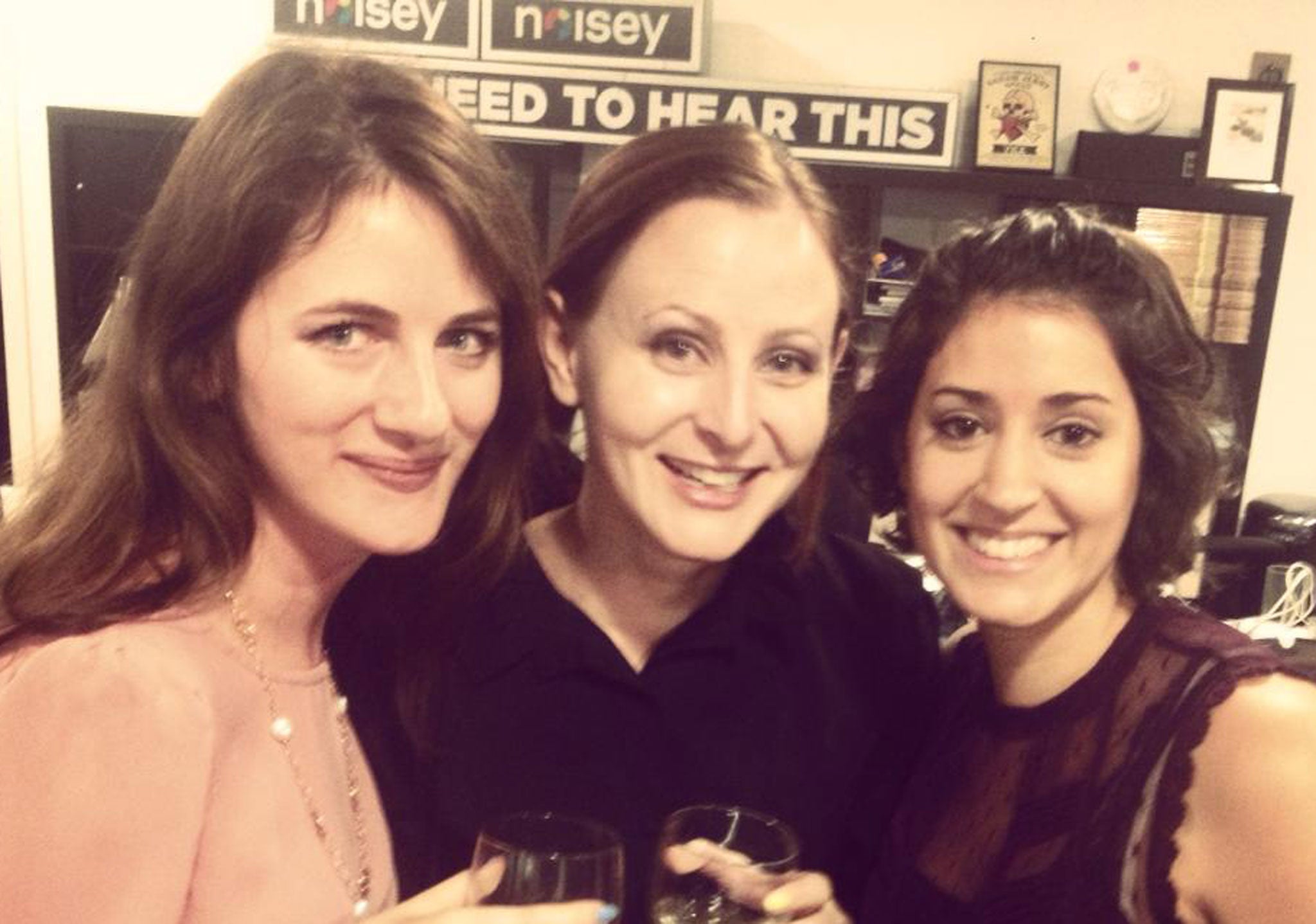 Owner Lauren Pears (centre) celebrates planning permission