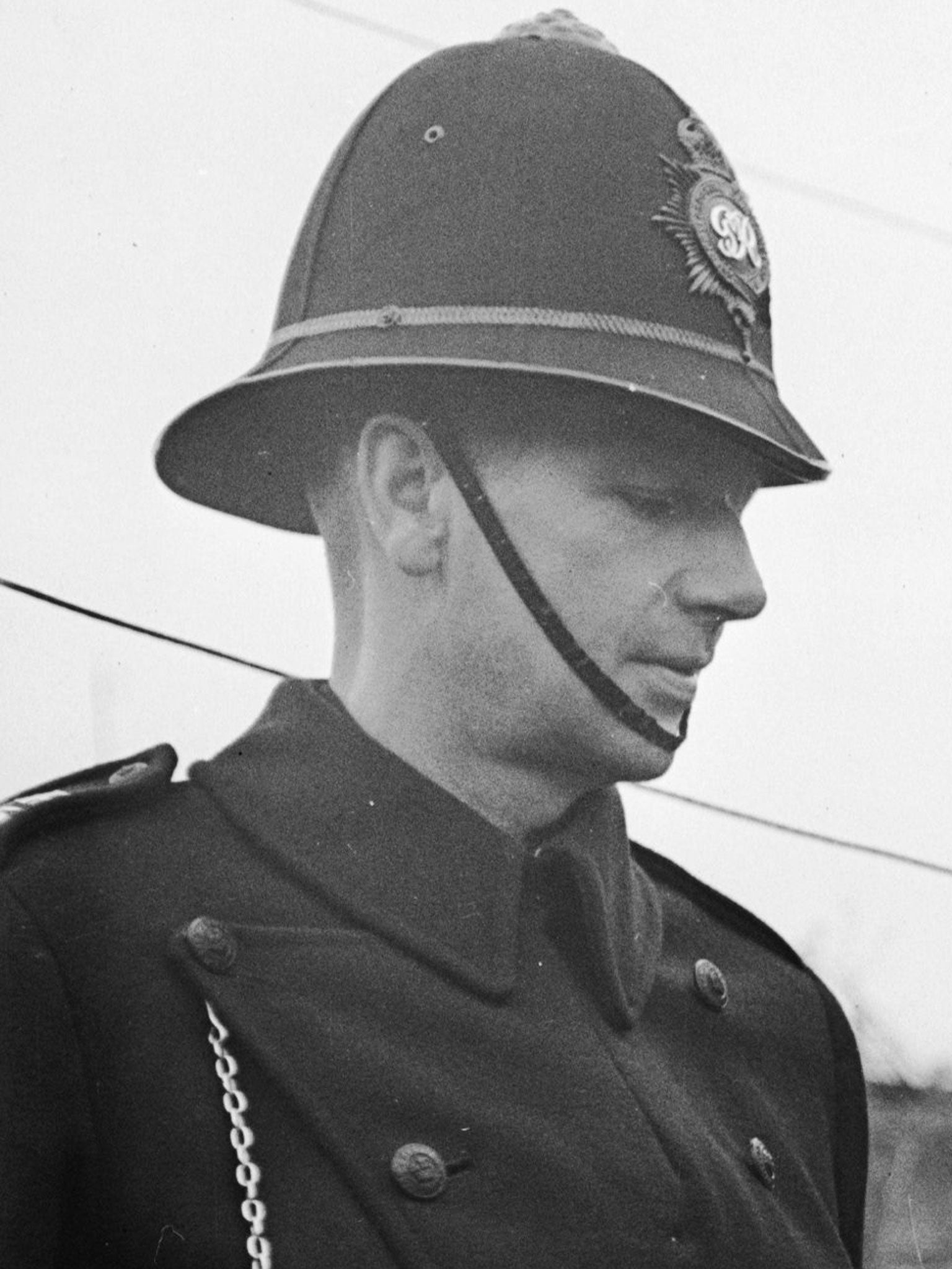 A 'Bobby' pictured in 1947. Senior police chiefs has questioned the future of bobbies on the beat