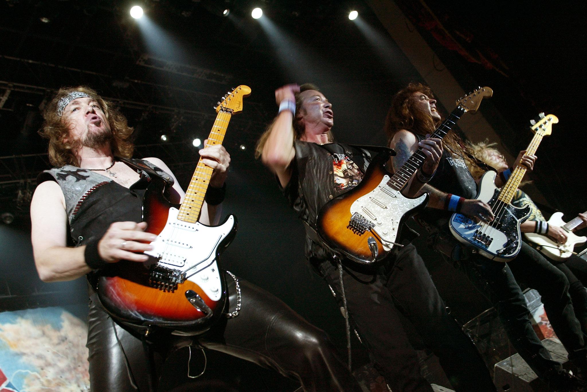 Iron Maiden perform at Ozzfest in 2005 (Getty)