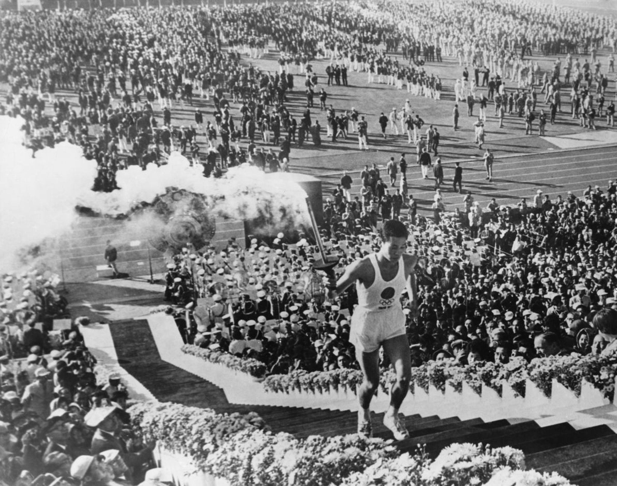 The opening ceremony for the last time Japan staged the Olympic Games, in 1964