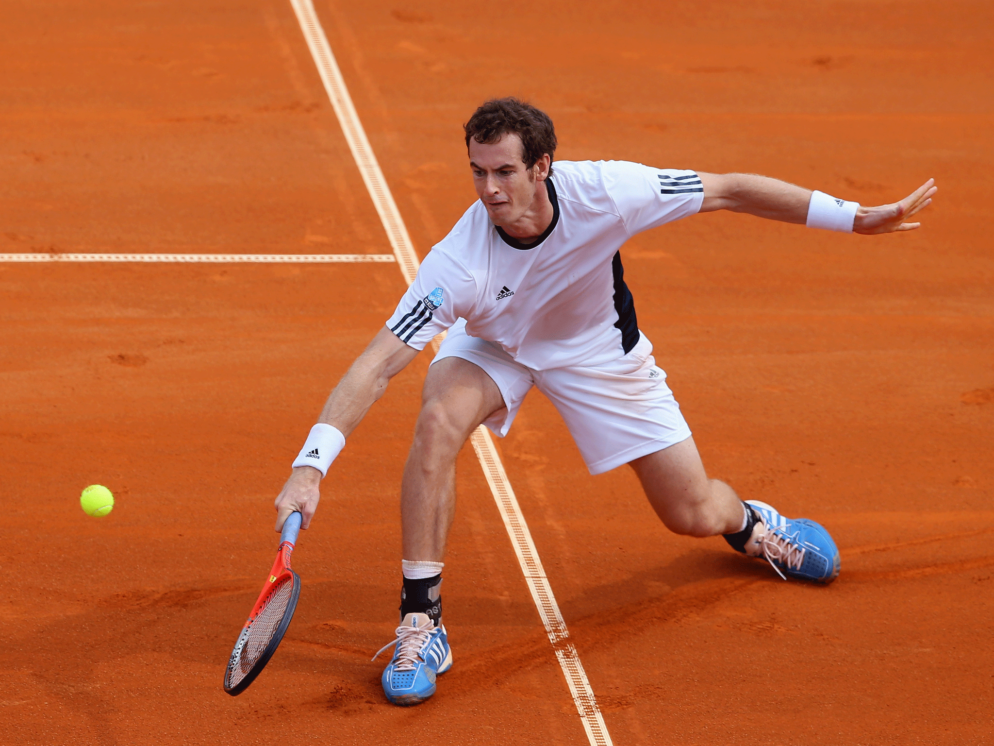 UMAG, CROATIA - SEPTEMBER 13: Andy Murray of Great Britain in action against Borna Coric of Croatia during day one of the Davis Cup World Group. GETTY IMAGES