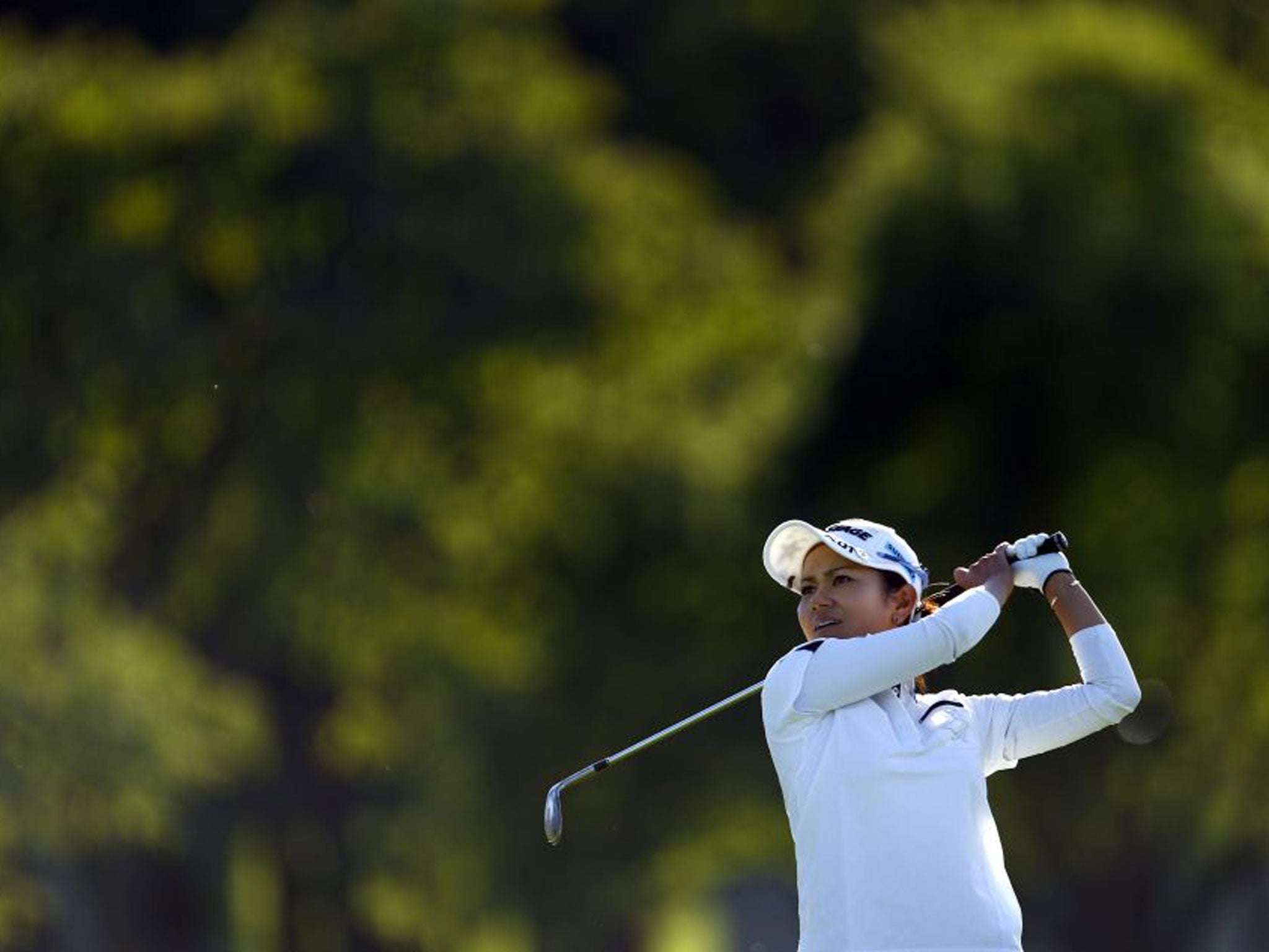 Japan’s Mika Miyazato holds a one-shot lead over Sandra Gal