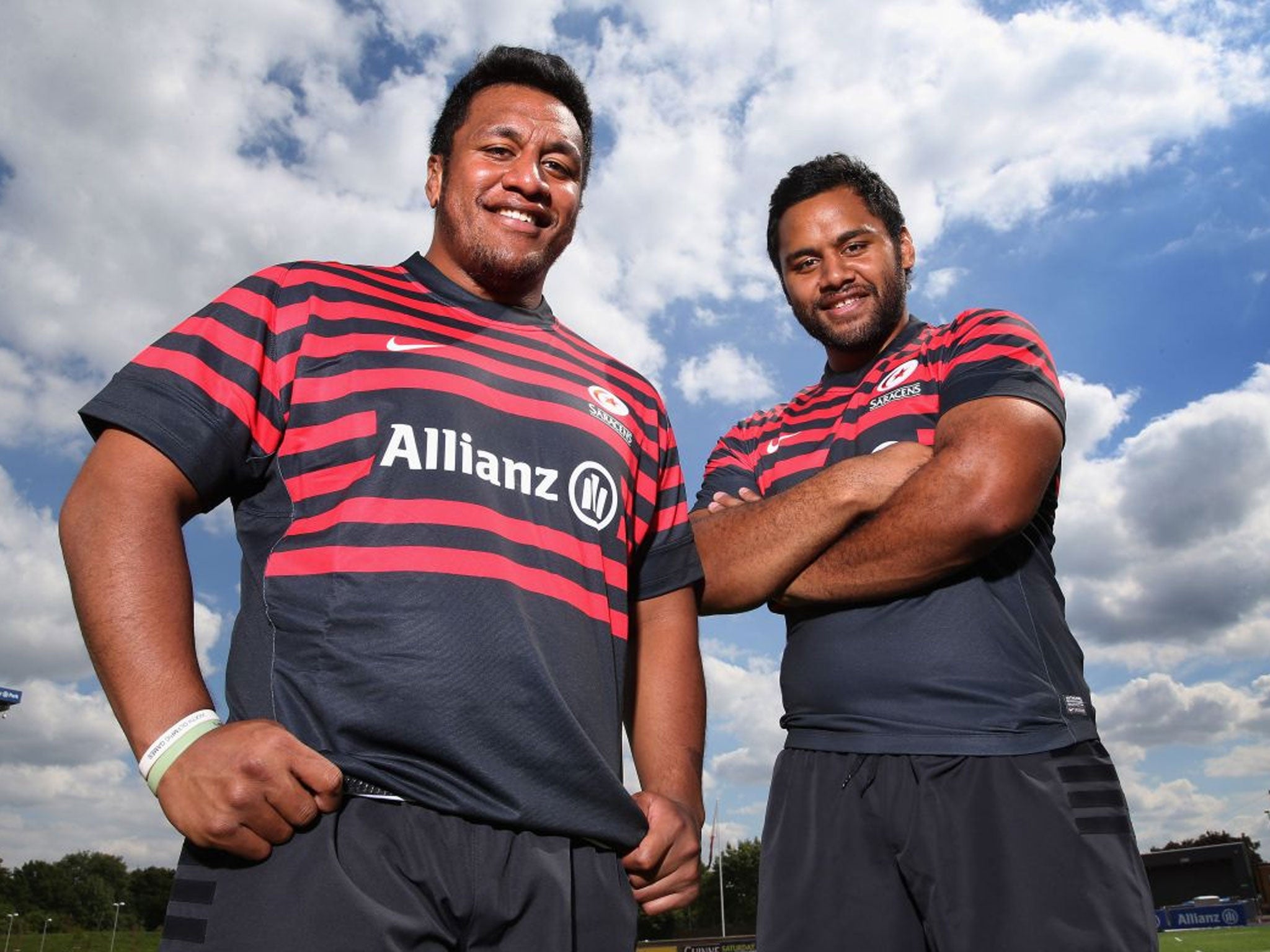 Brothers in arms: The Vunipolas, Mako and Billy (right), have been reunited at Saracens this season