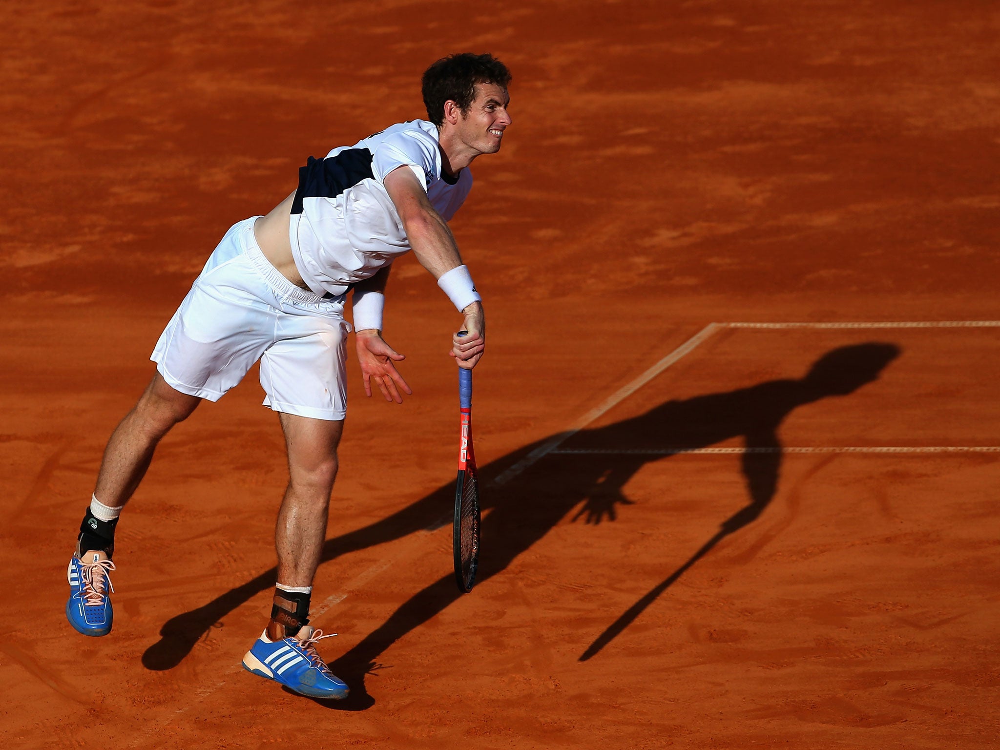 Andy Murray in action