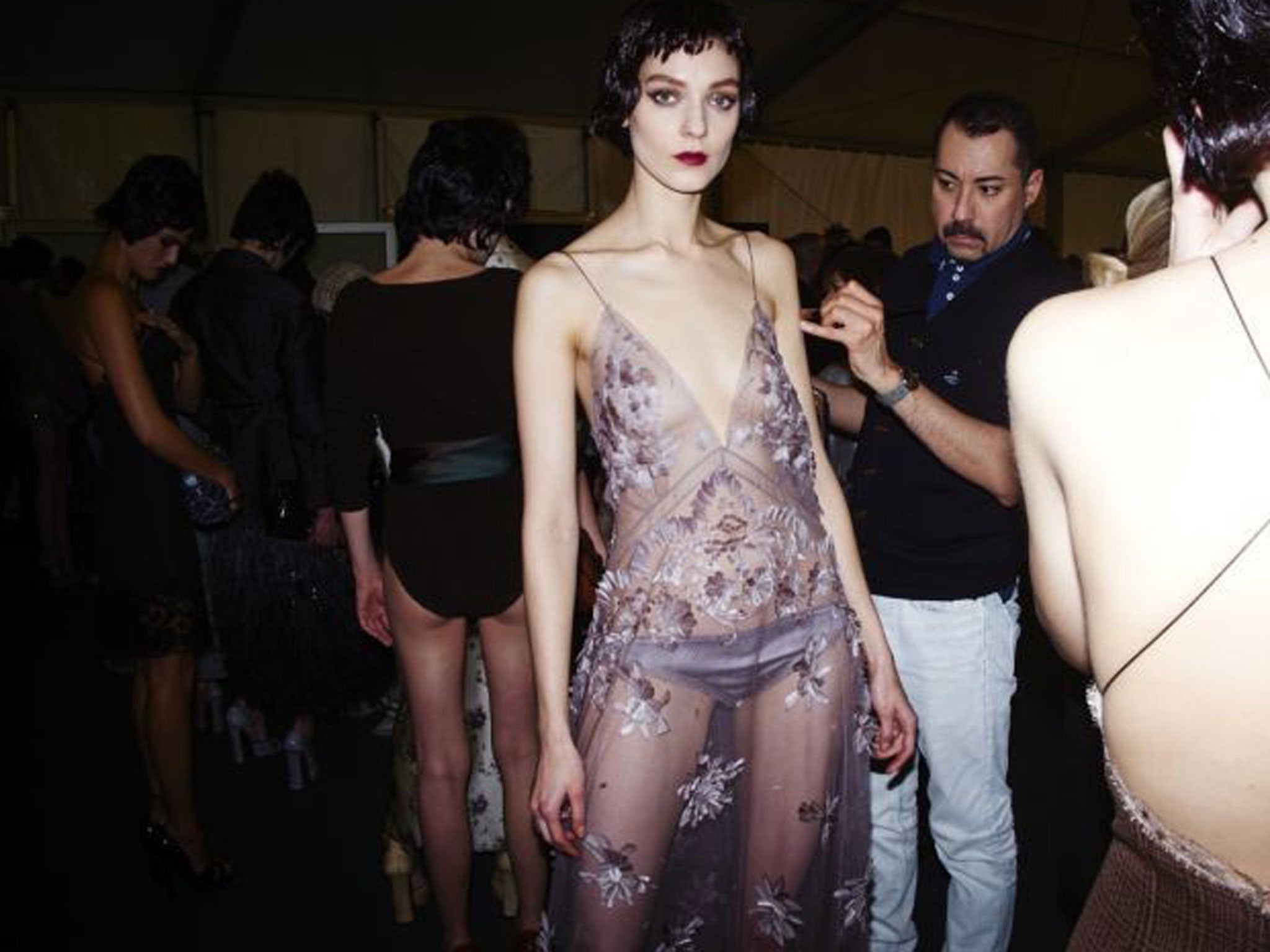 A lingerie look at Louis Vuitton