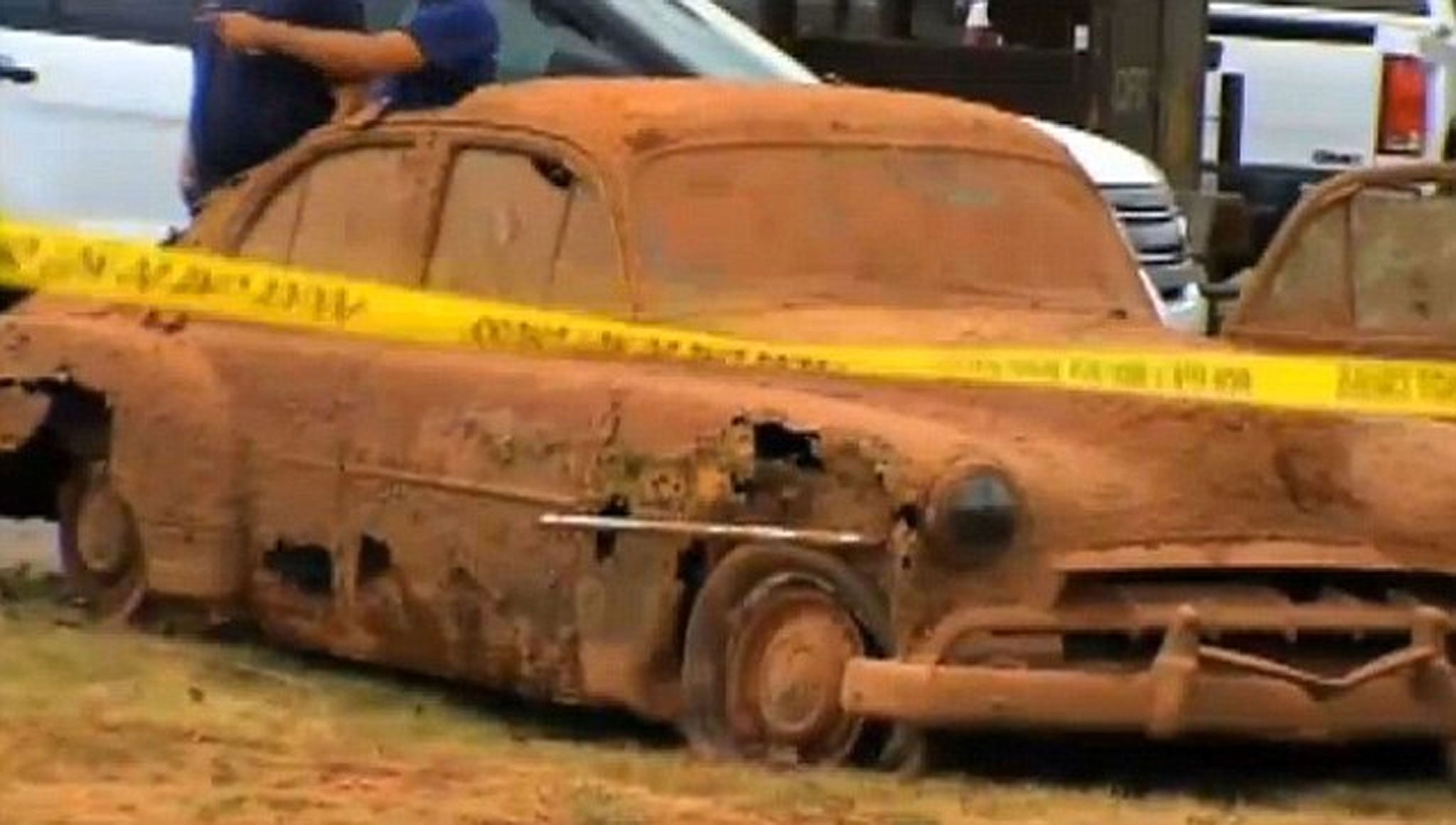 Police are believed to have linked the occupants of the second car, another Chevrolet, to the disappearance of a 69-year-old man and his two friends who went missing in Oklahoma at some point in the late 1950s or early 1960s.