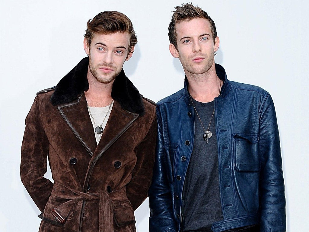 Luke alike: Treadaway (right) with his twin, Harry