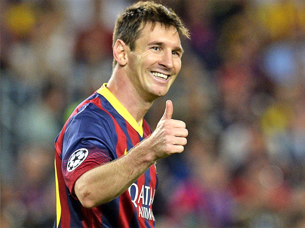 Messi refused to be outdone by Ronaldo's hat-trick performance on Tuesday