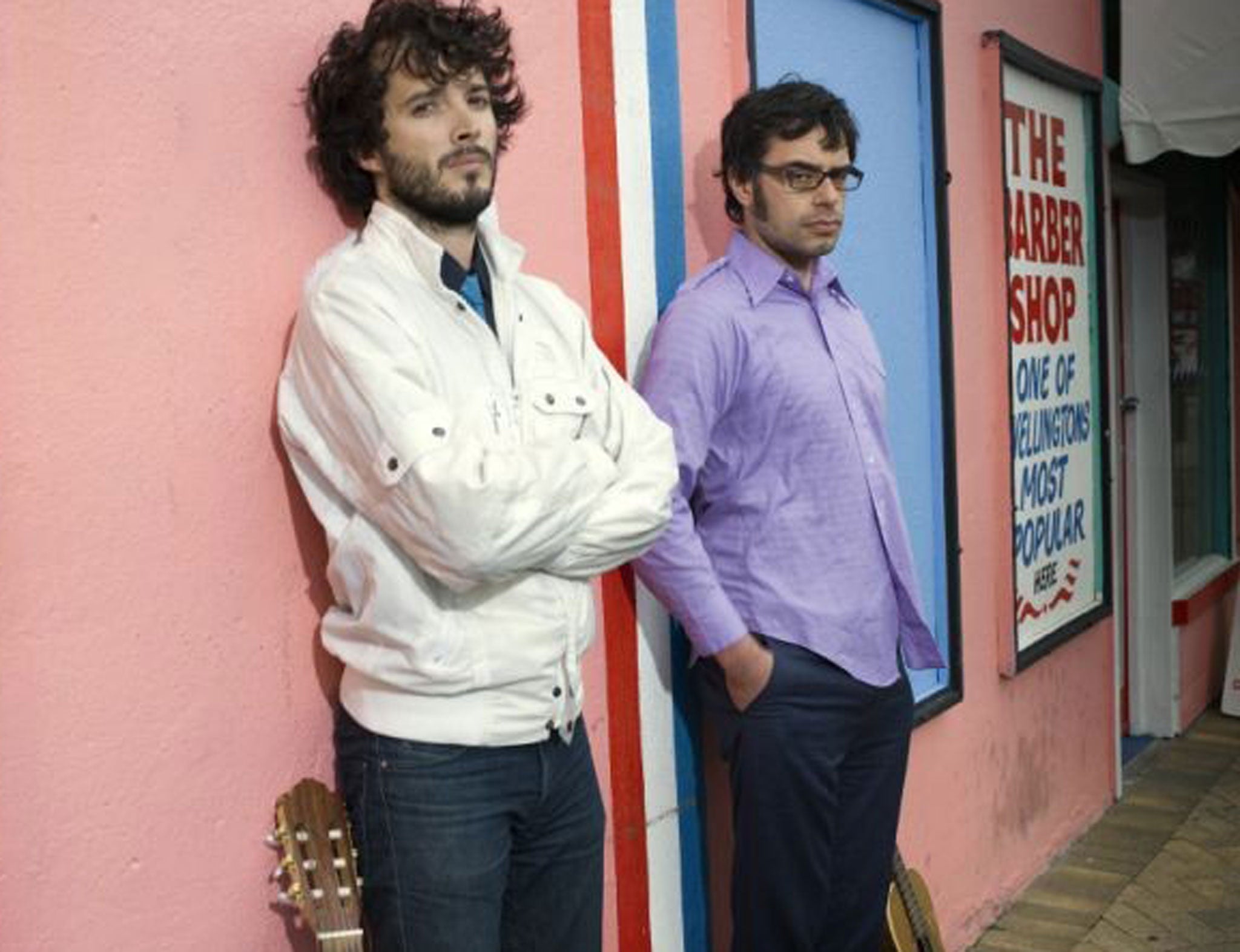 Bret McKenzie with Jemaine Clement, from Flight of the Conchords