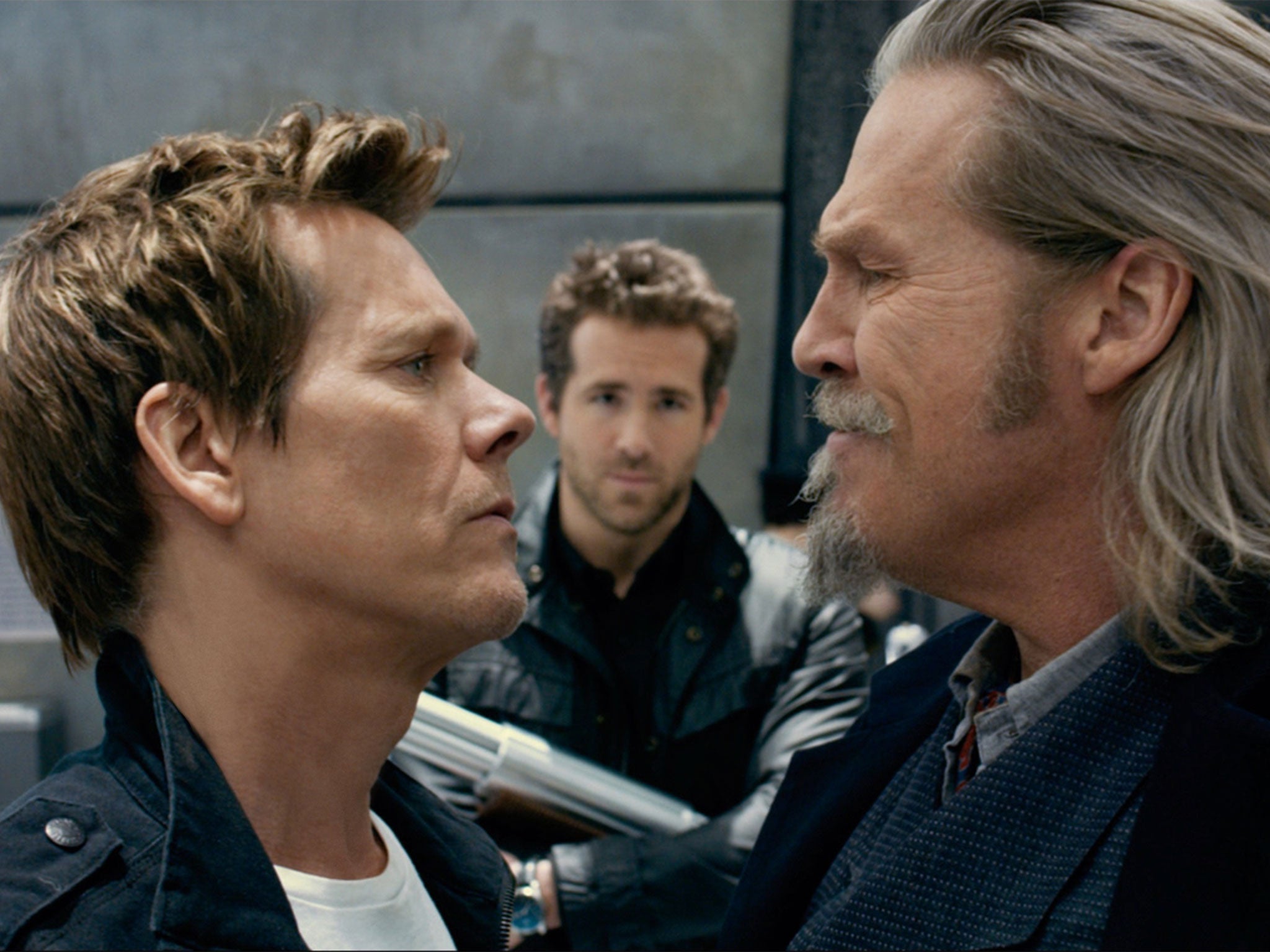 Men in bland: Kevin Bacon, Ryan Reynolds and Jeff Bridges in Robert Schwentke’s dead-on-arrival sci-fi cop caper 'R.I.P.D.'