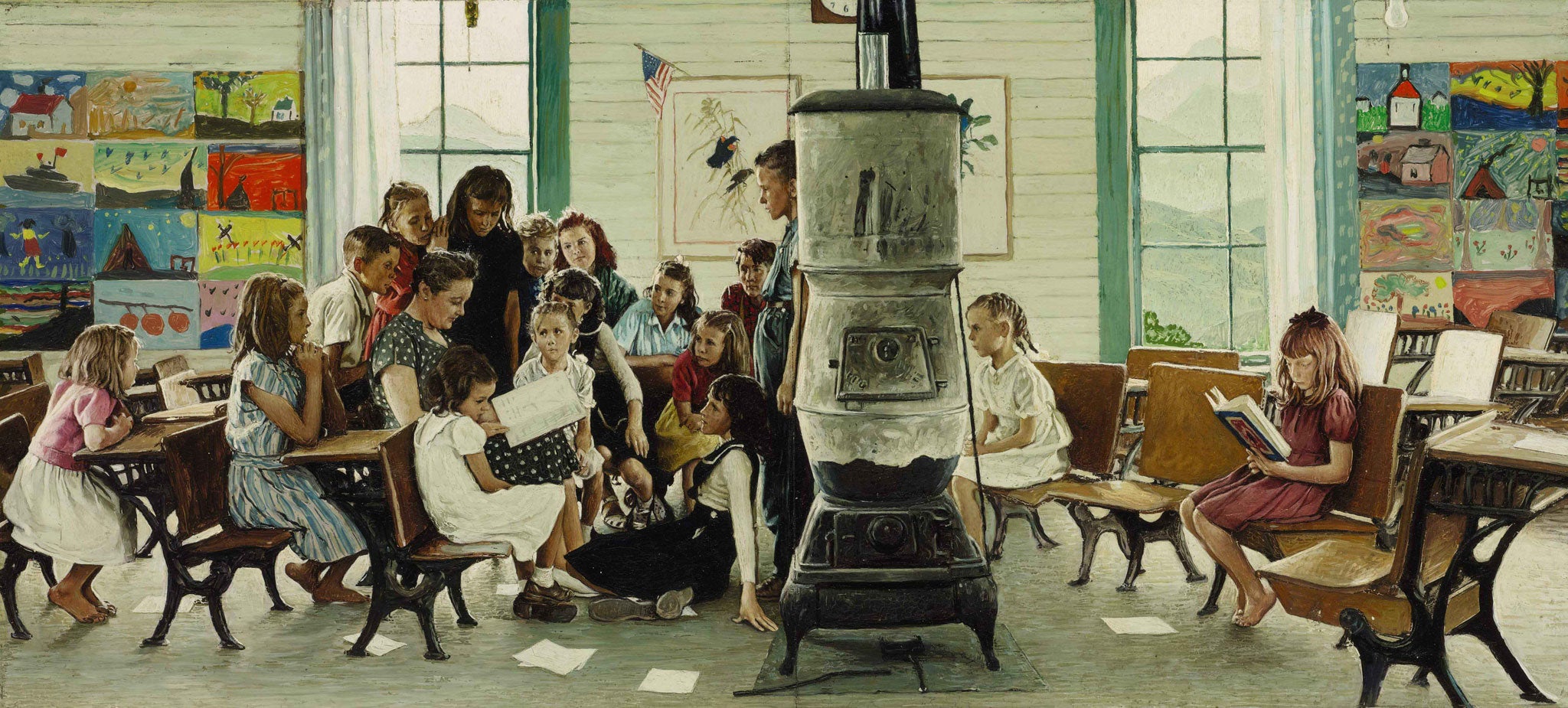 ‘Visit to a Country School’, 1946 (0,000-0,000)