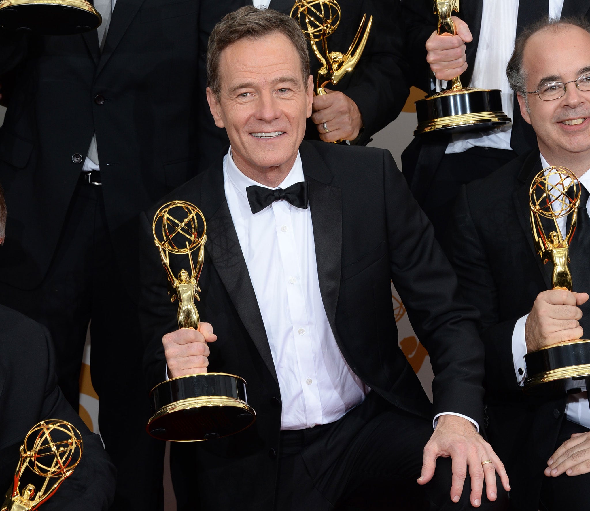 Bryan Cranston with the Best Drama Emmy for 'Breaking Bad'